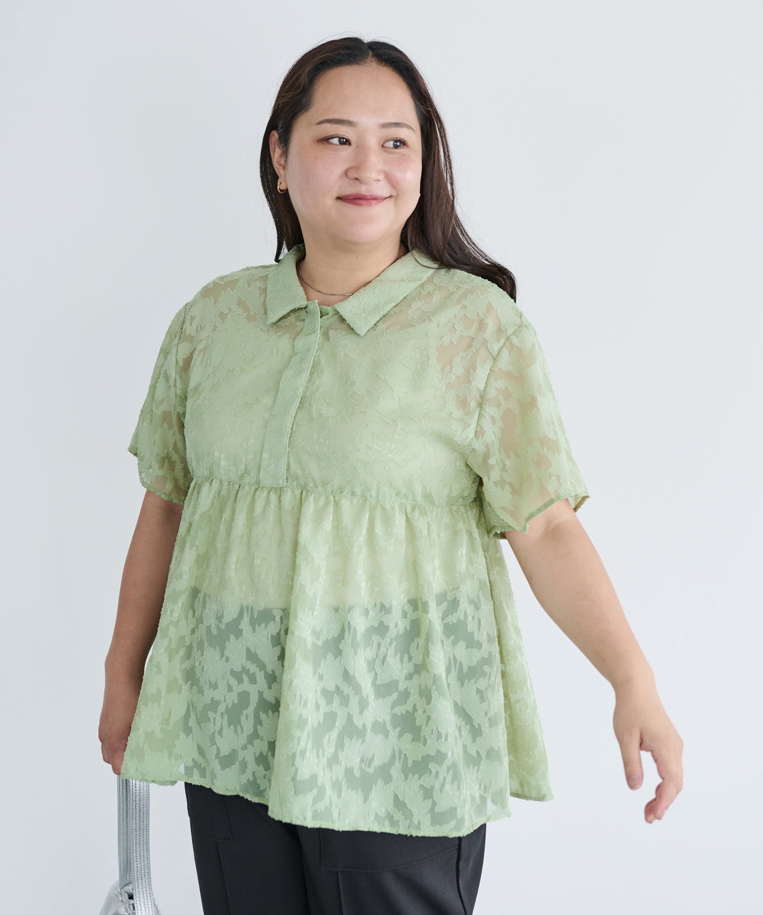 グリーン model:161cm 着用サイズ:3L