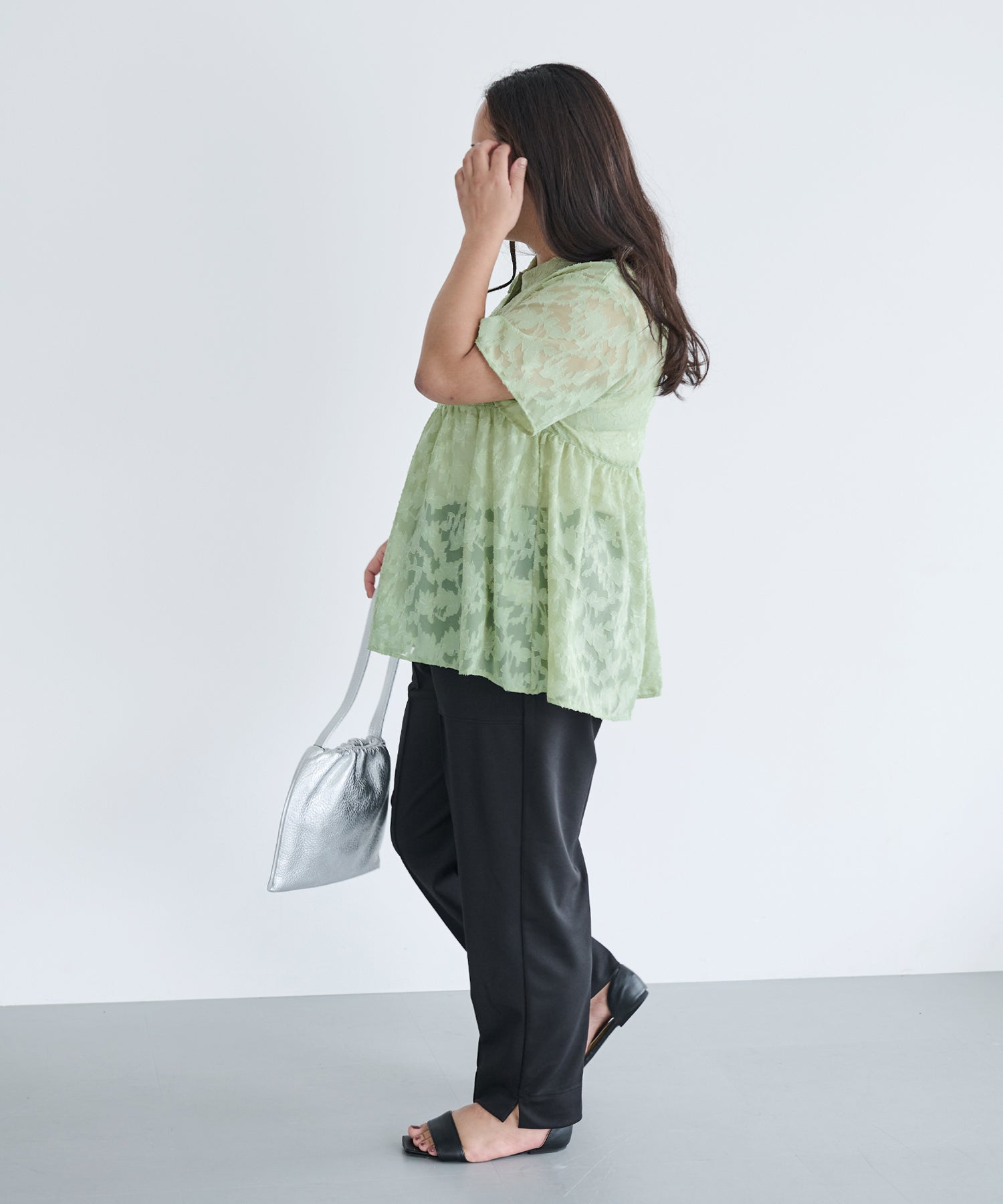 グリーン model:161cm 着用サイズ:3L