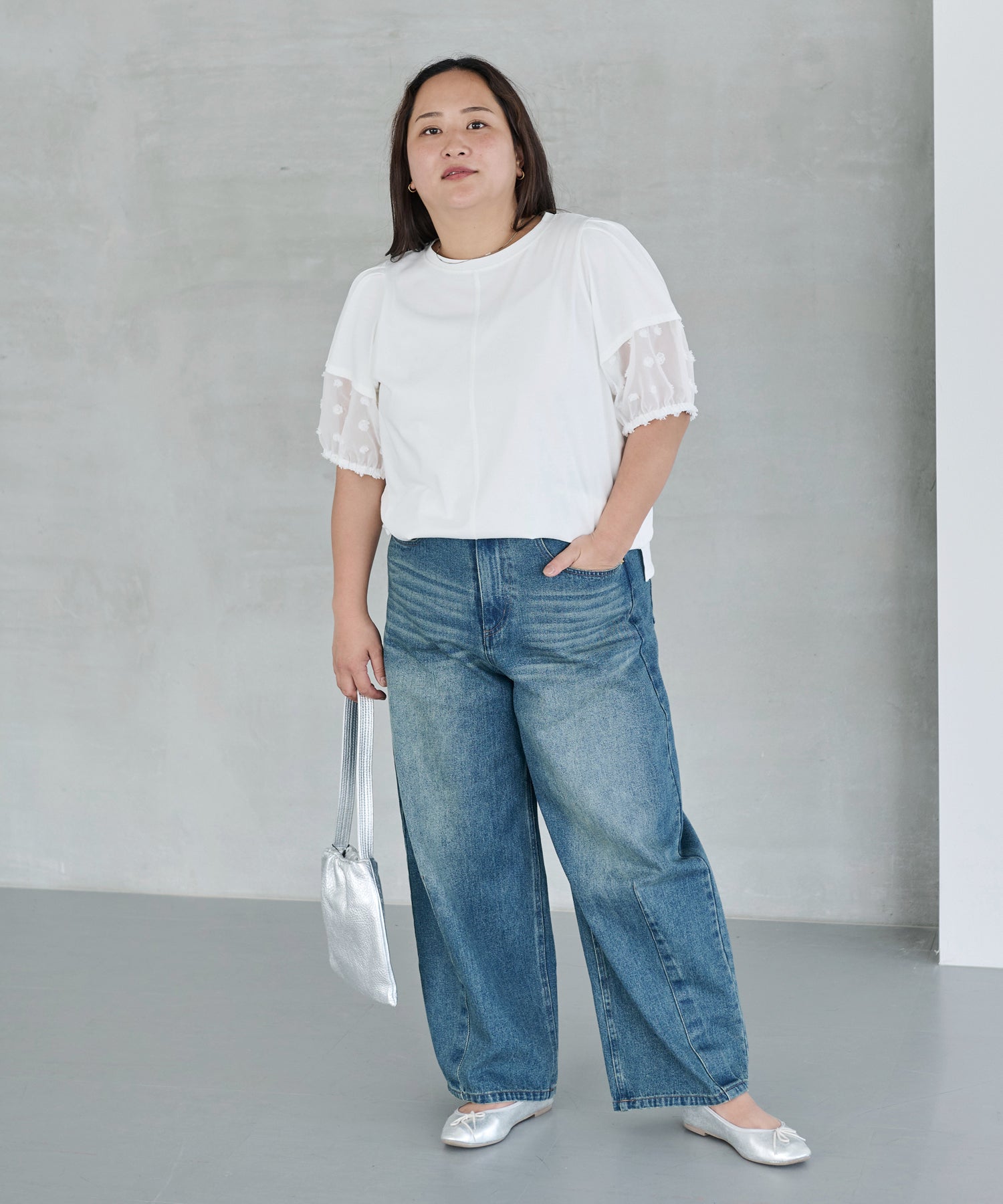 オフホワイト model:161cm 着用サイズ:3L