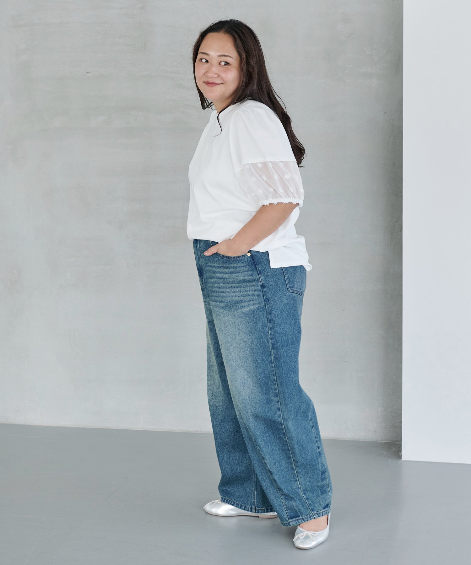 オフホワイト model:161cm 着用サイズ:3L
