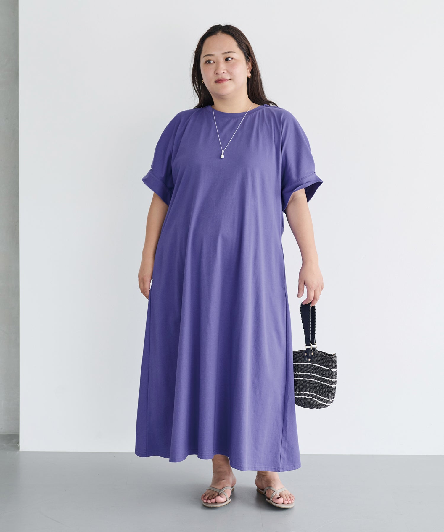 パープル model:161cm 着用サイズ:3L