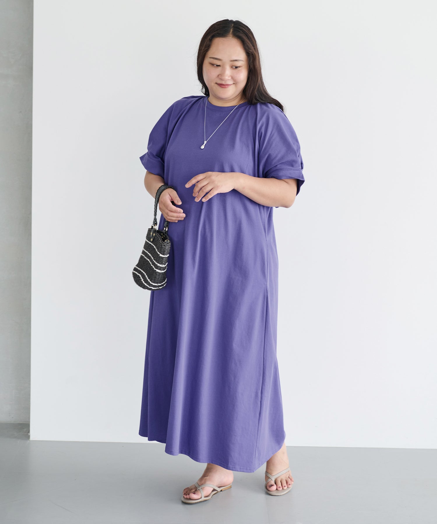 パープル model:161cm 着用サイズ:3L