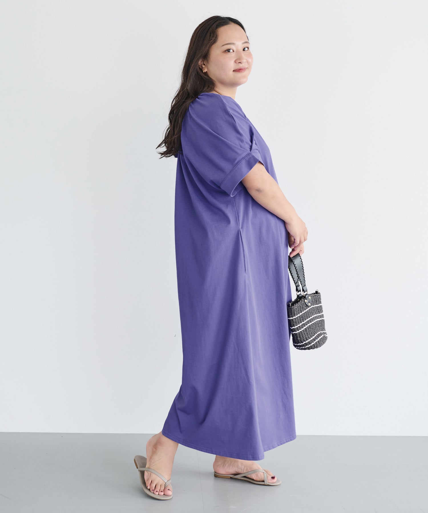 パープル model:161cm 着用サイズ:3L