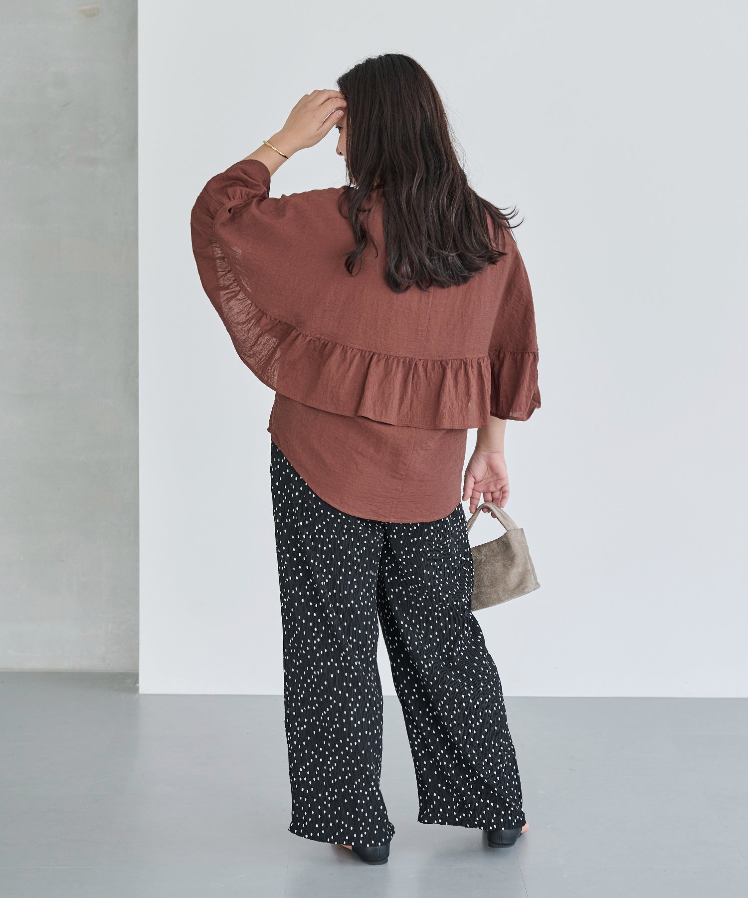 ブラウン model:161cm 着用サイズ:3L