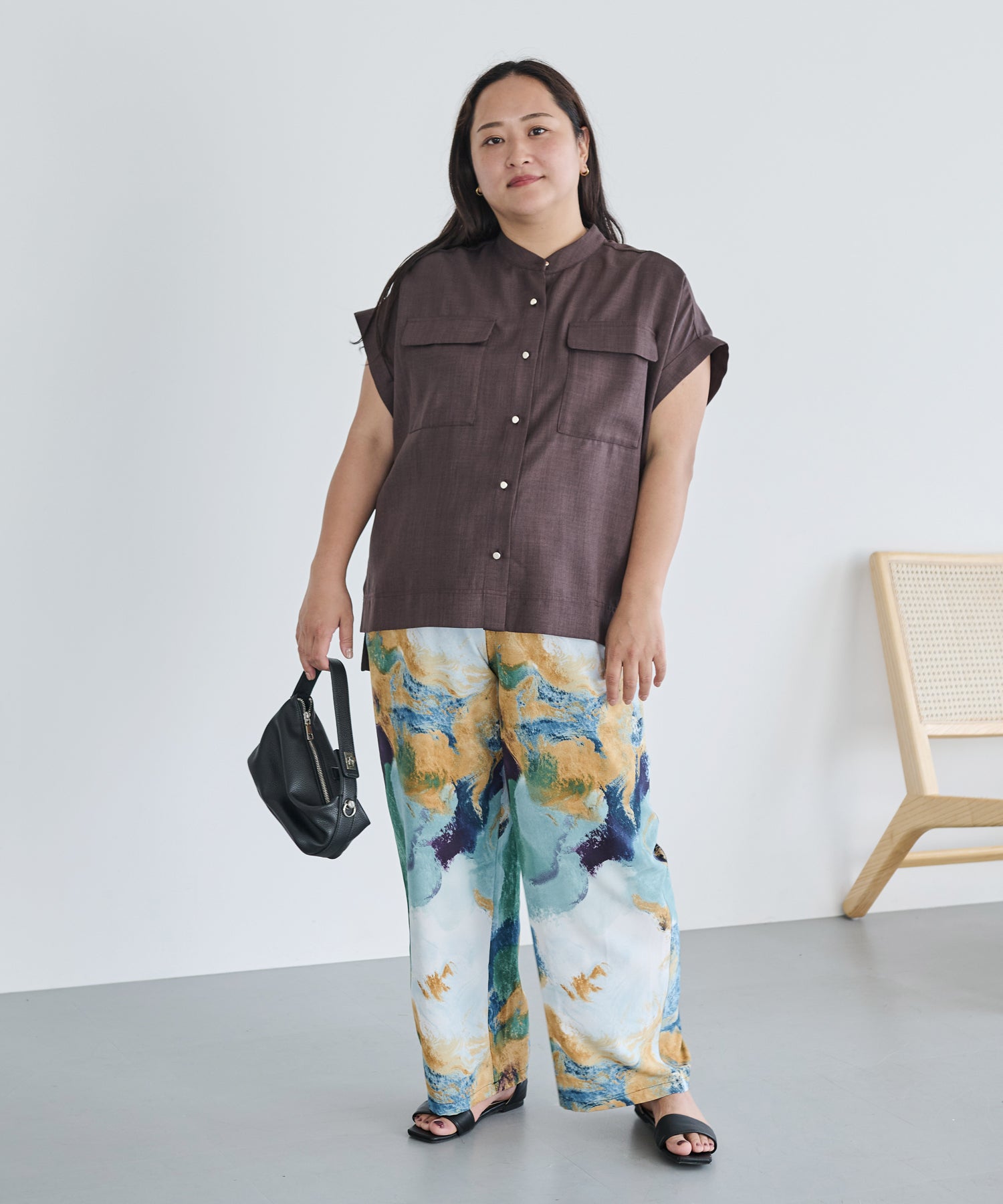 ブルー model:161cm 着用サイズ:3L