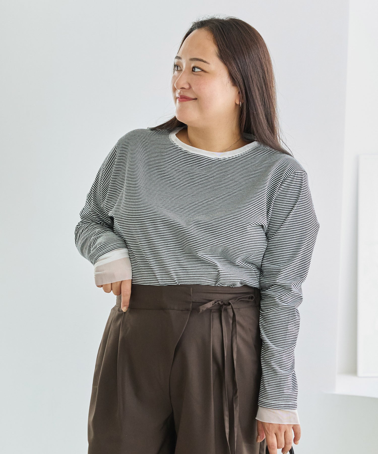 ブラックボーダー model:161cm 着用サイズ:3L