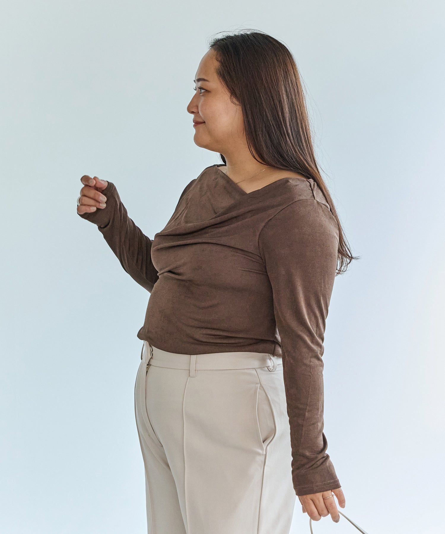 ブラウン model:161cm 着用サイズ:3L