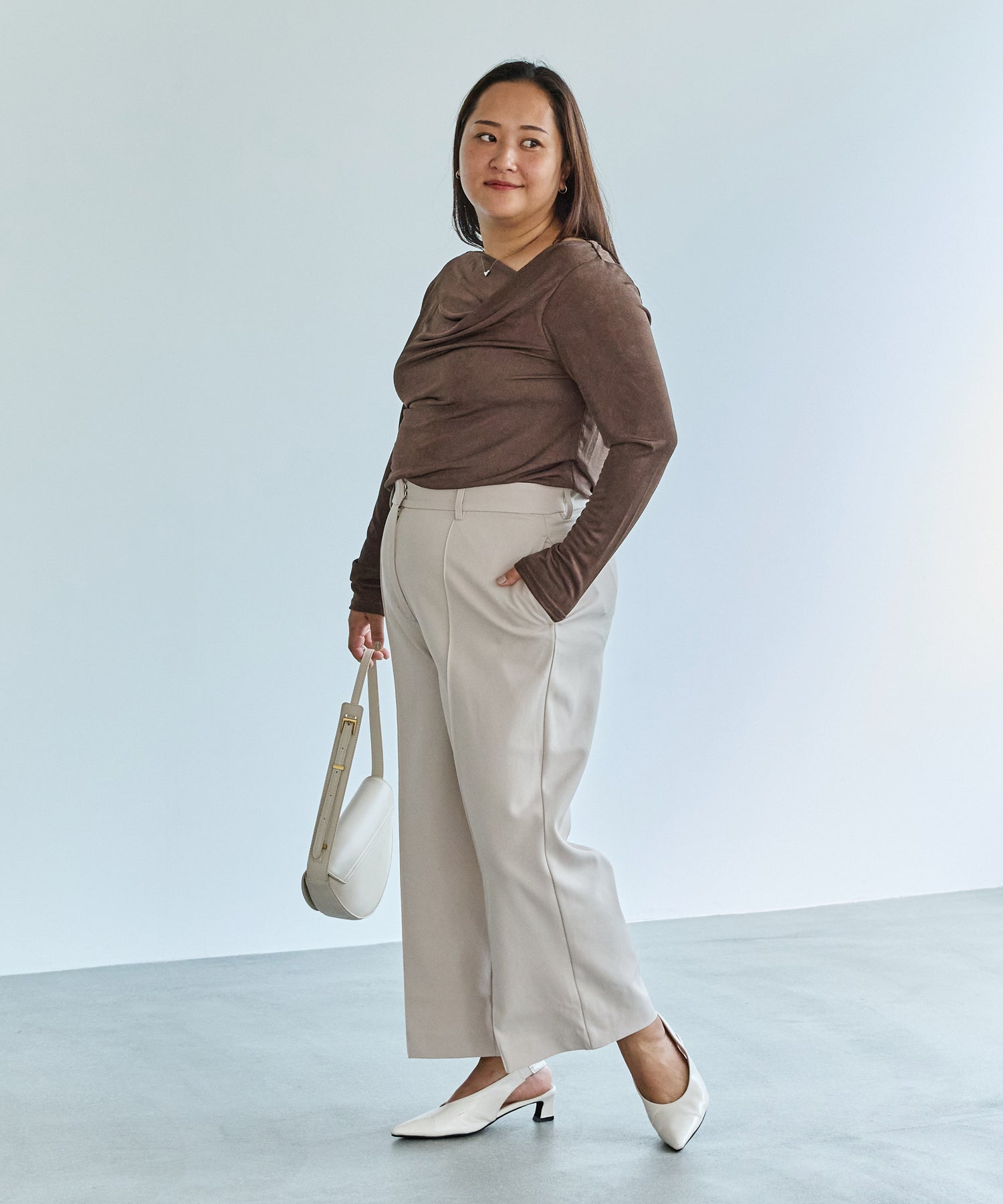 ブラウン model:161cm 着用サイズ:3L