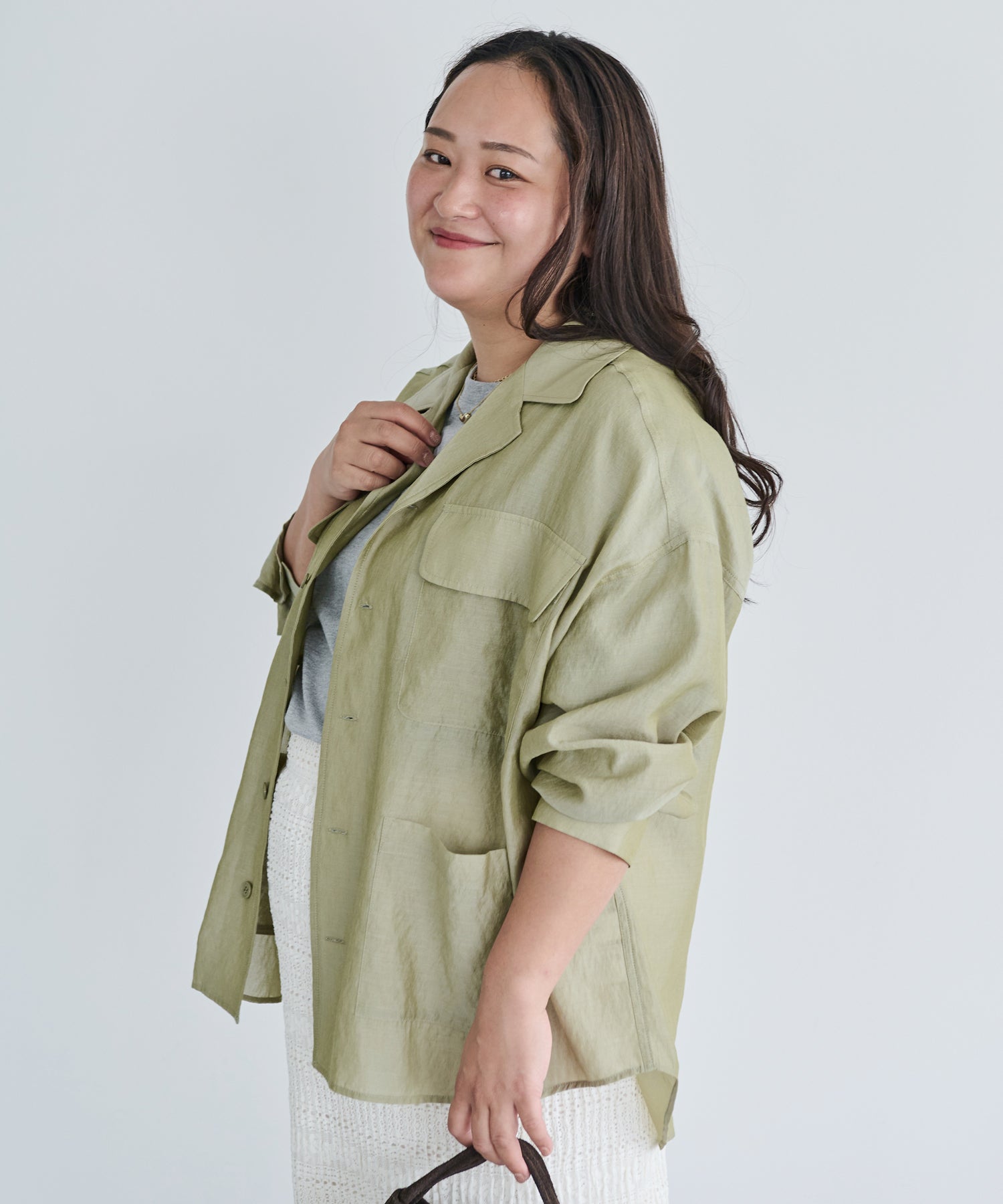 カーキ model:161cm 着用サイズ:3L