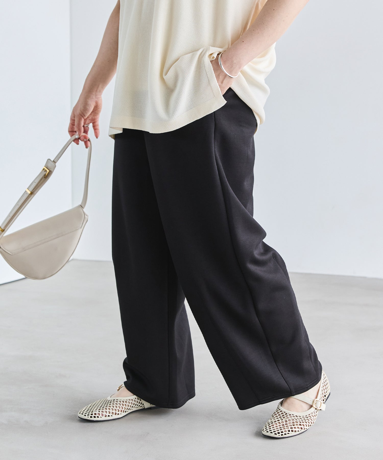 【洗える】カーブポンチパンツ