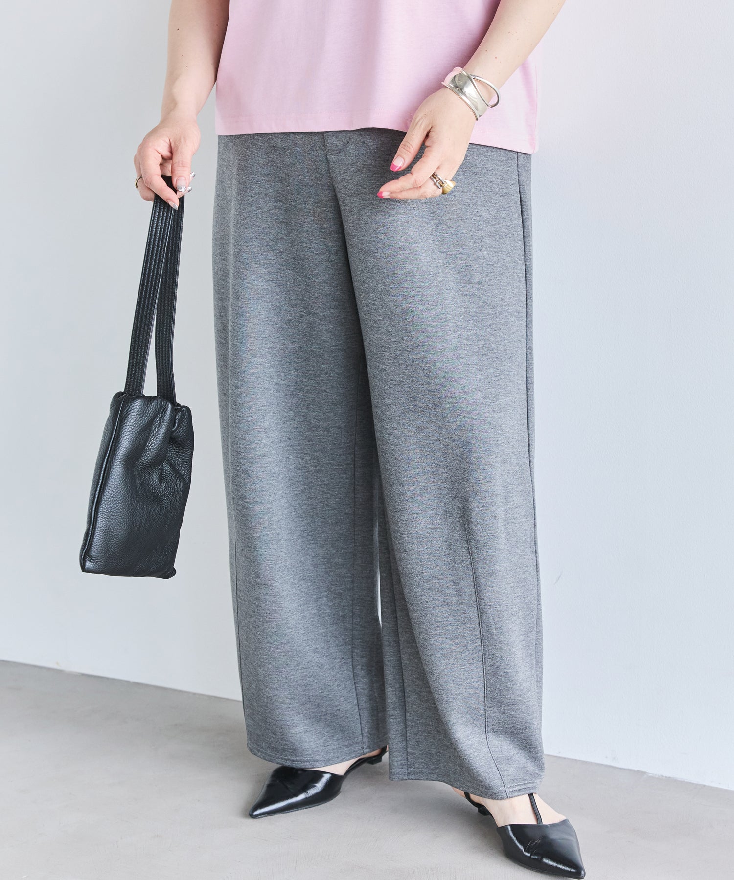 グレー model:163cm 着用サイズ:3L