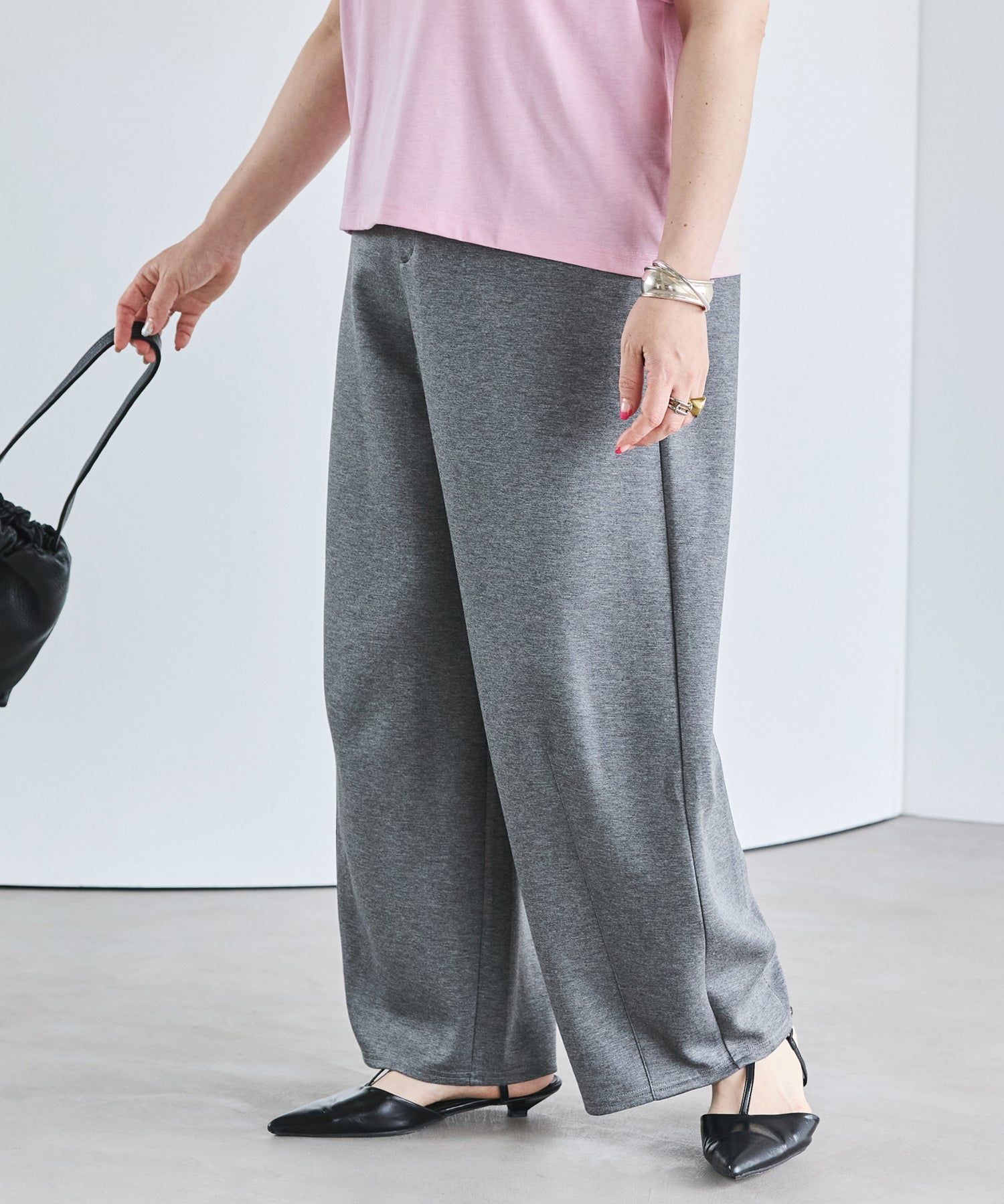 【洗える】カーブポンチパンツ