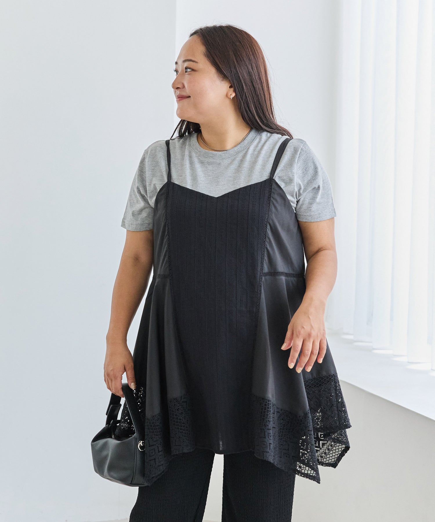 ブラック model:161cm 着用サイズ:3L