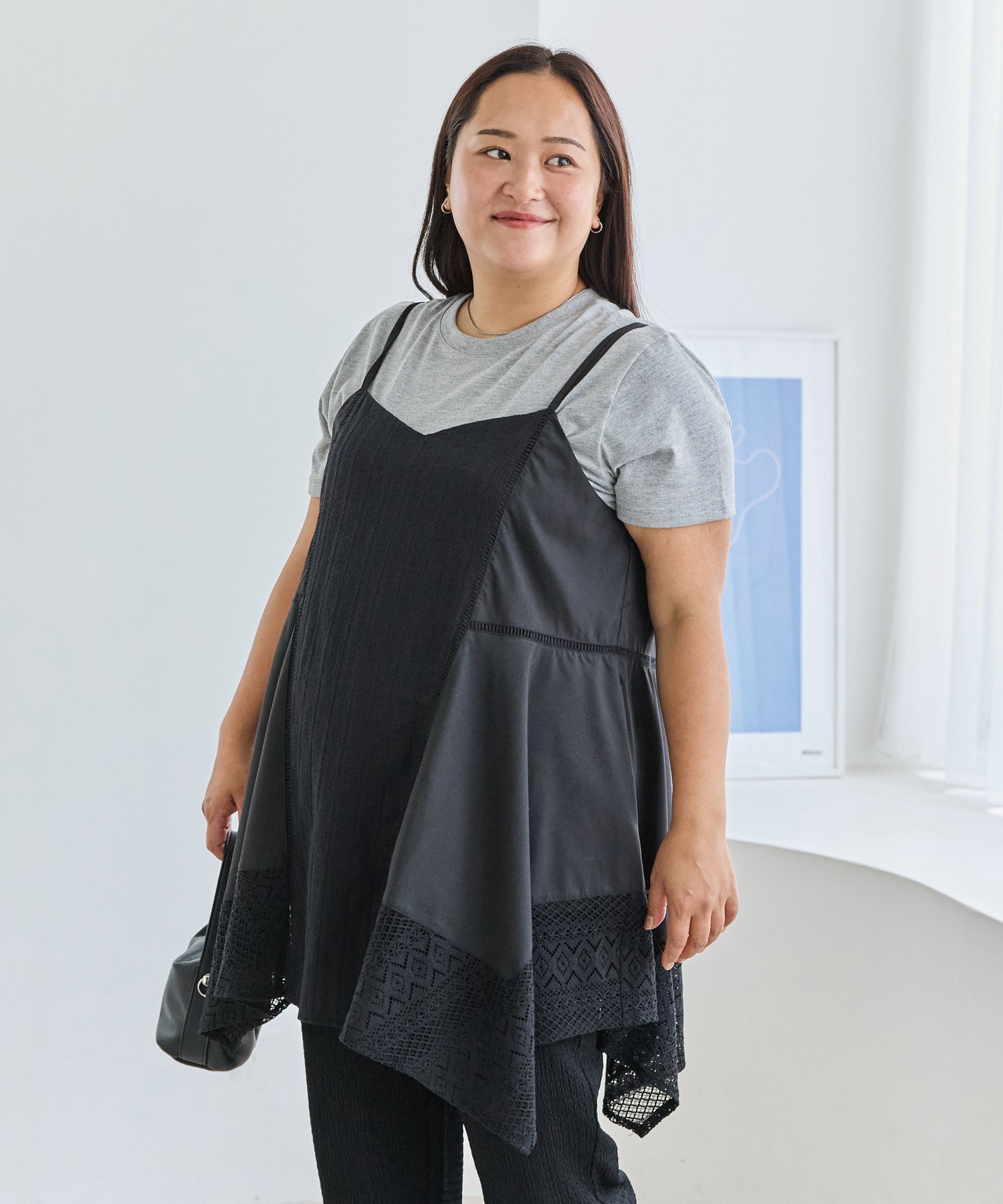 ブラック model:161cm 着用サイズ:3L