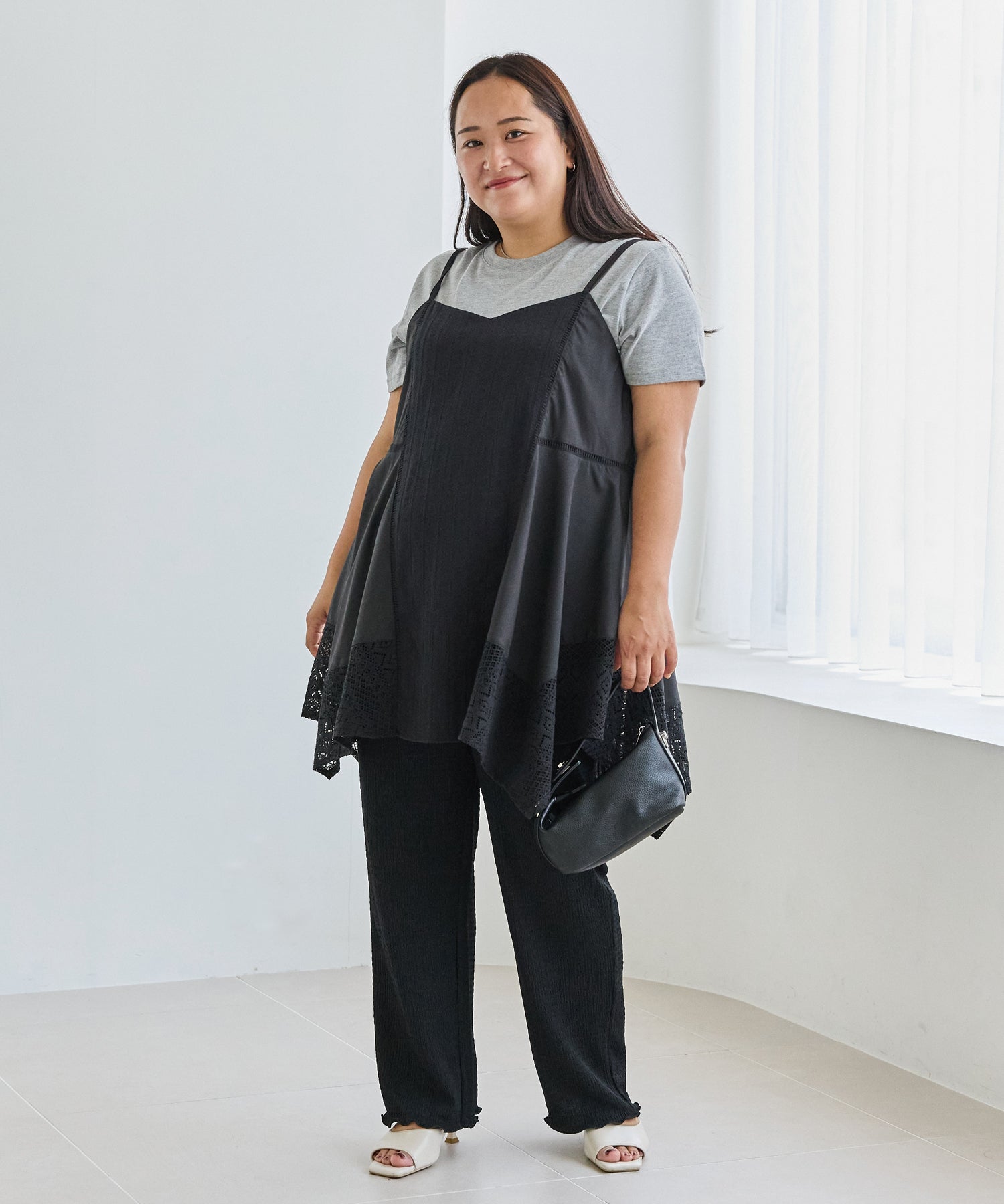 ブラック model:161cm 着用サイズ:3L