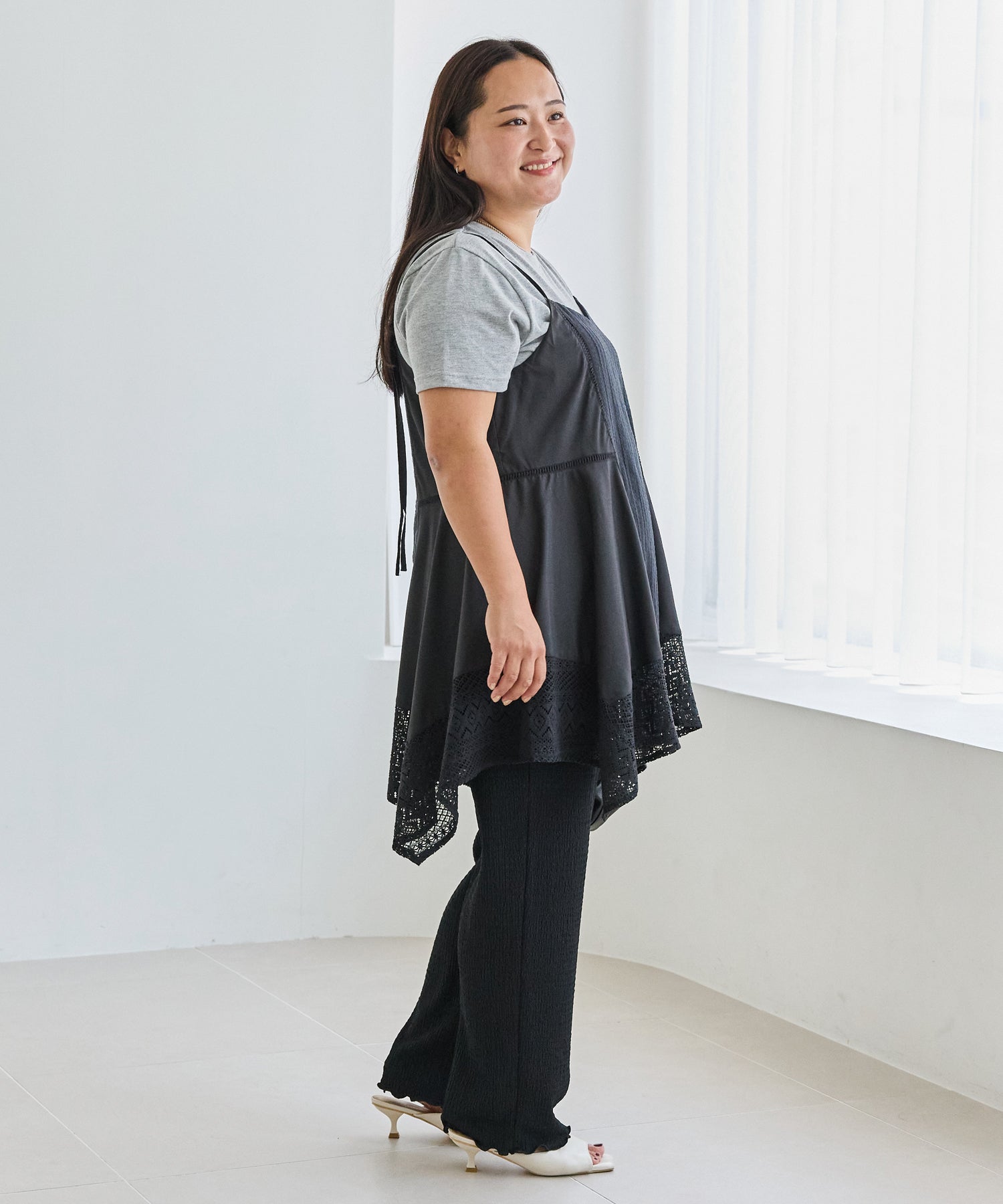 ブラック model:161cm 着用サイズ:3L