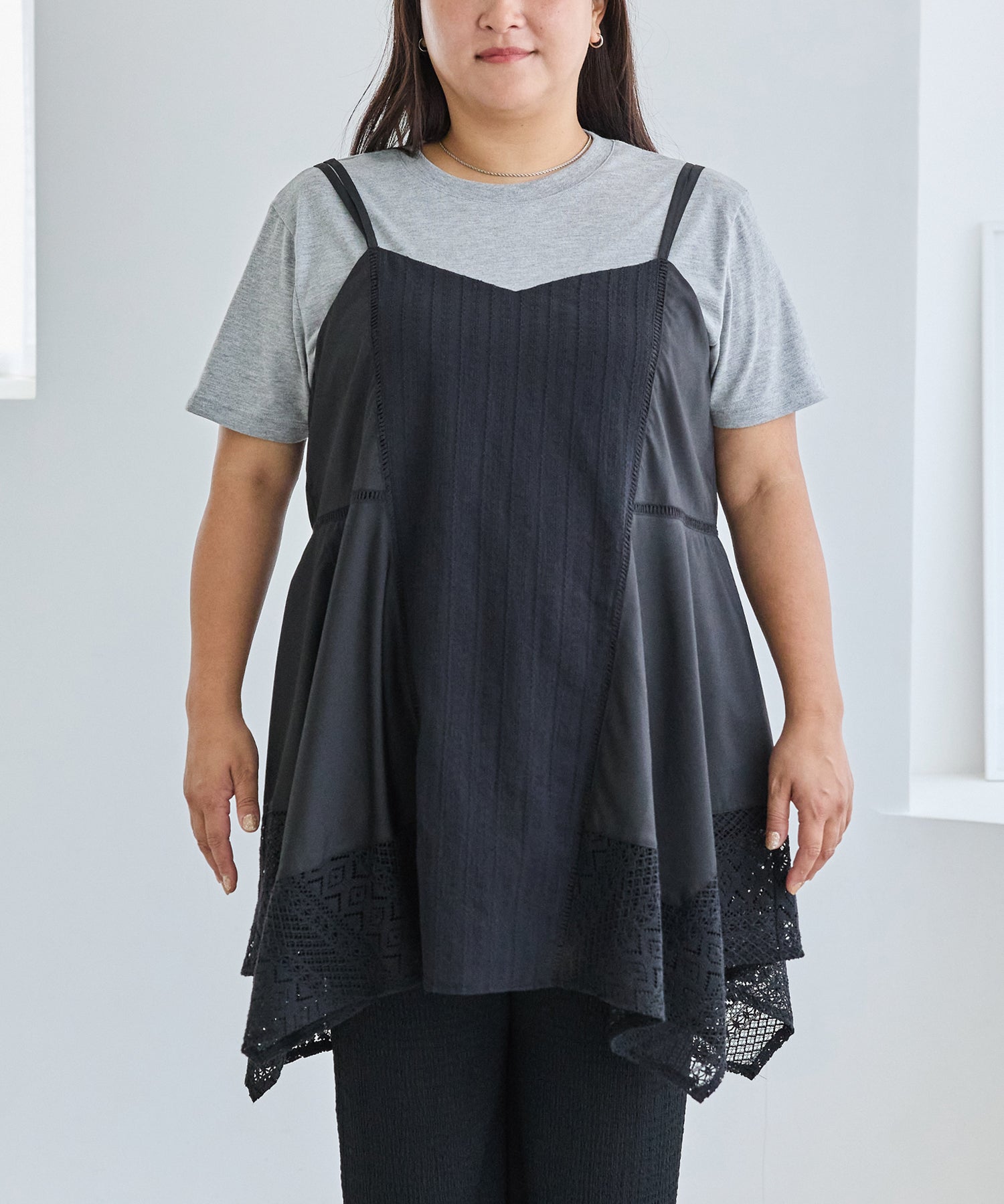 フロント ブラック model:161cm 着用サイズ:3L