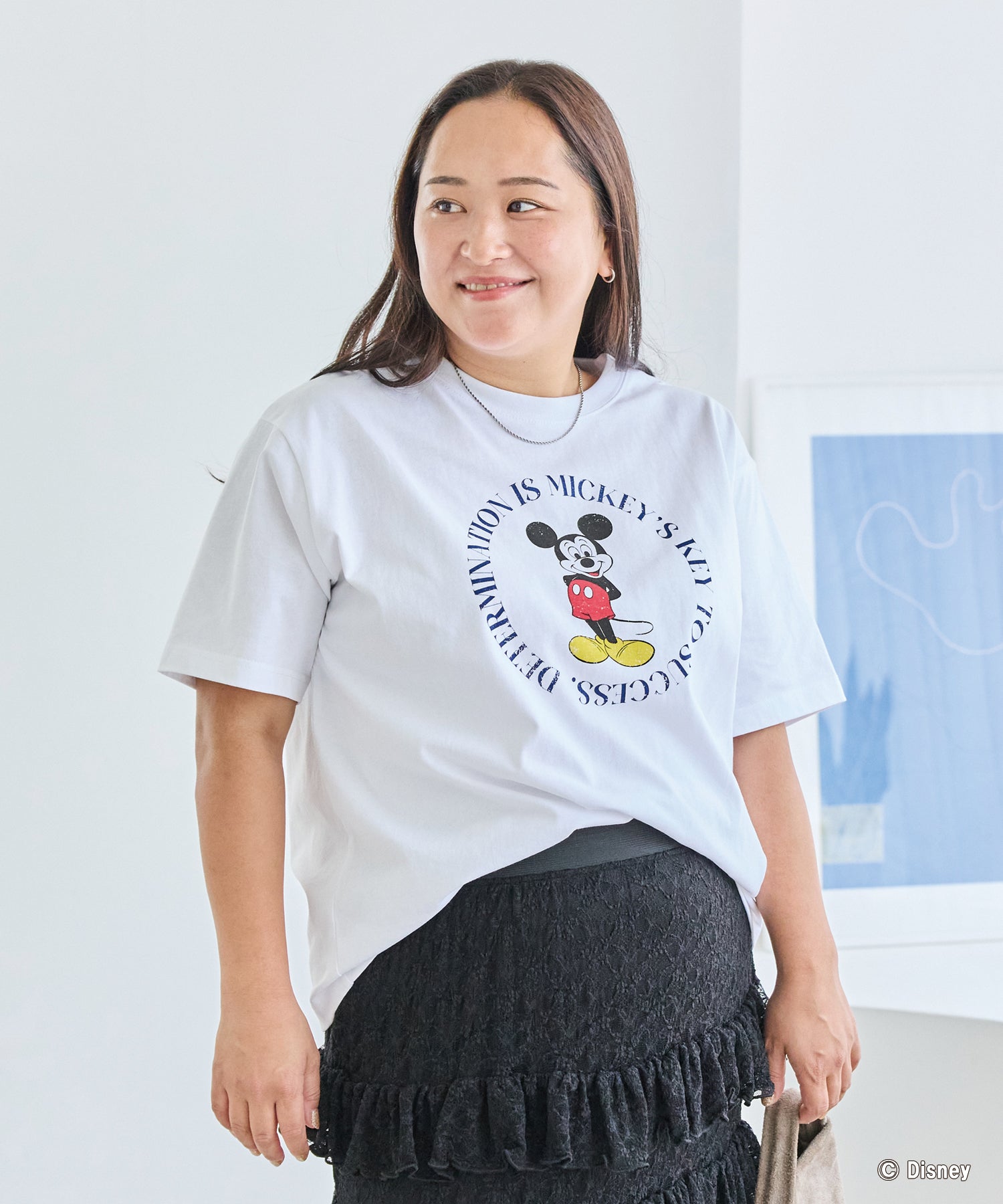 ホワイト model:161cm 着用サイズ:3L