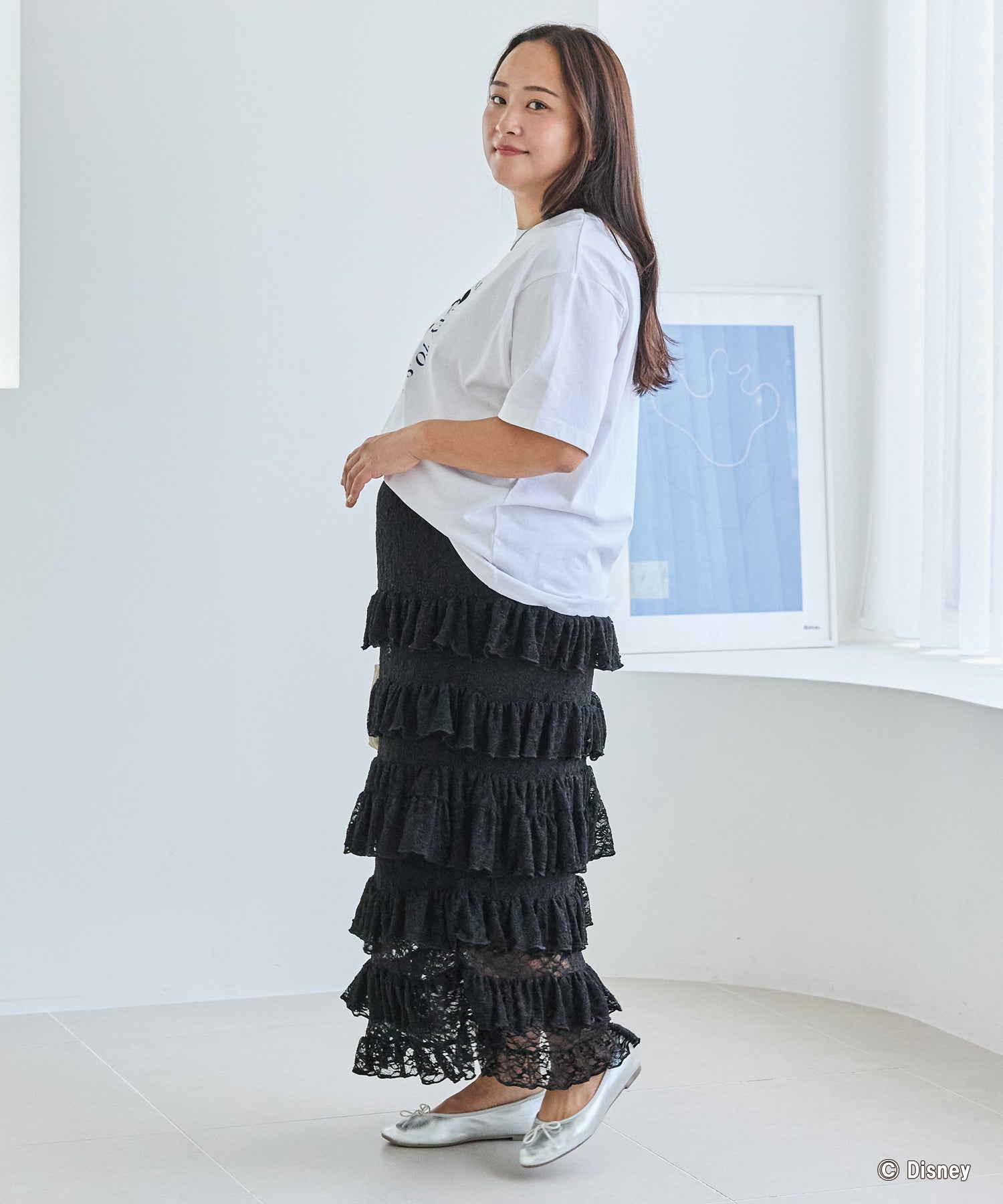 ホワイト model:161cm 着用サイズ:3L