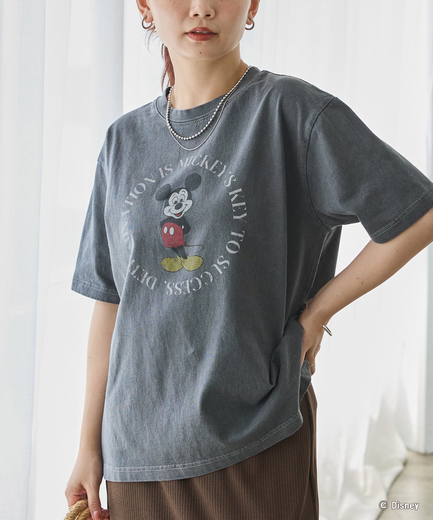 ミッキー/プリントTシャツ