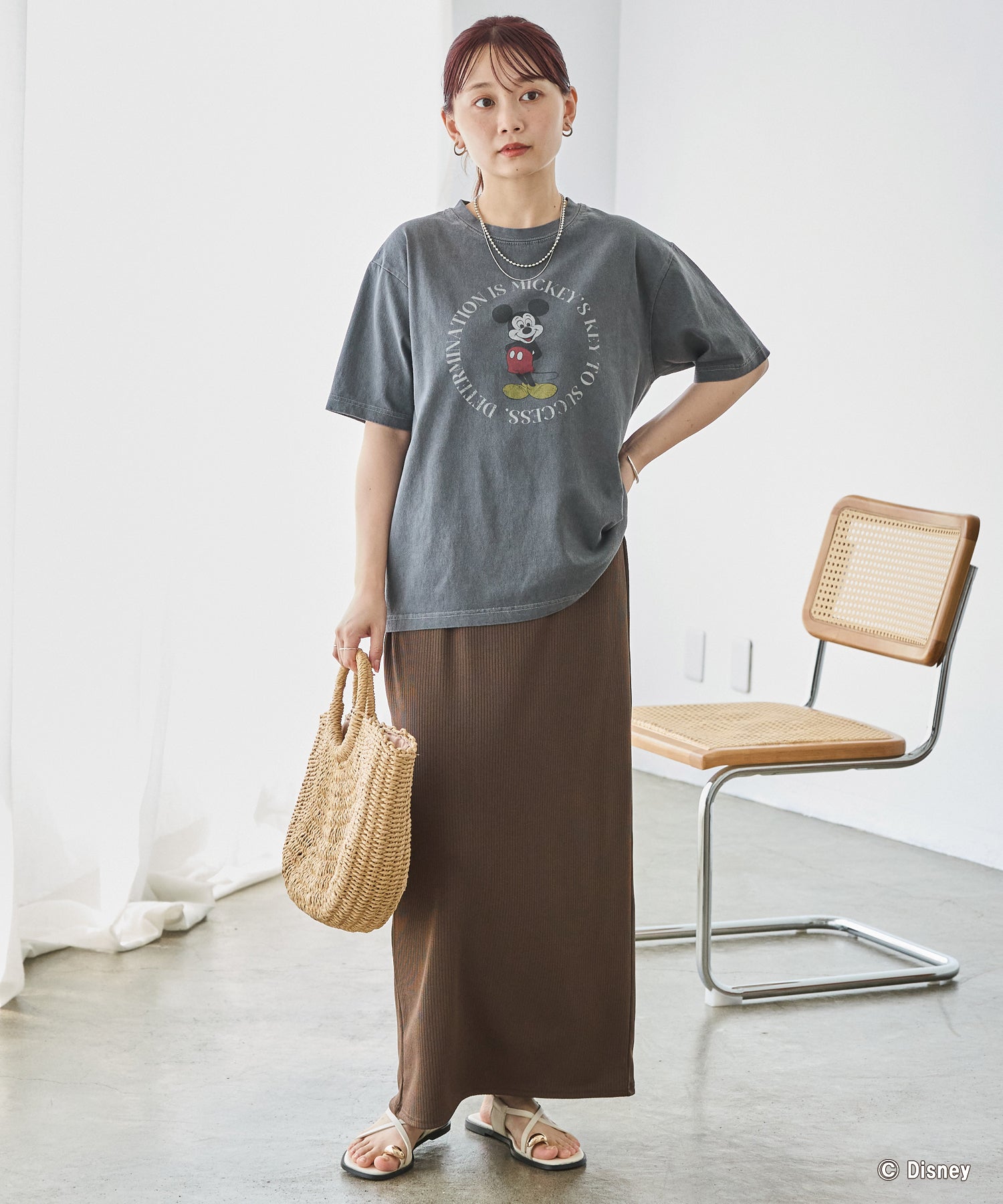 ミッキー/プリントTシャツ