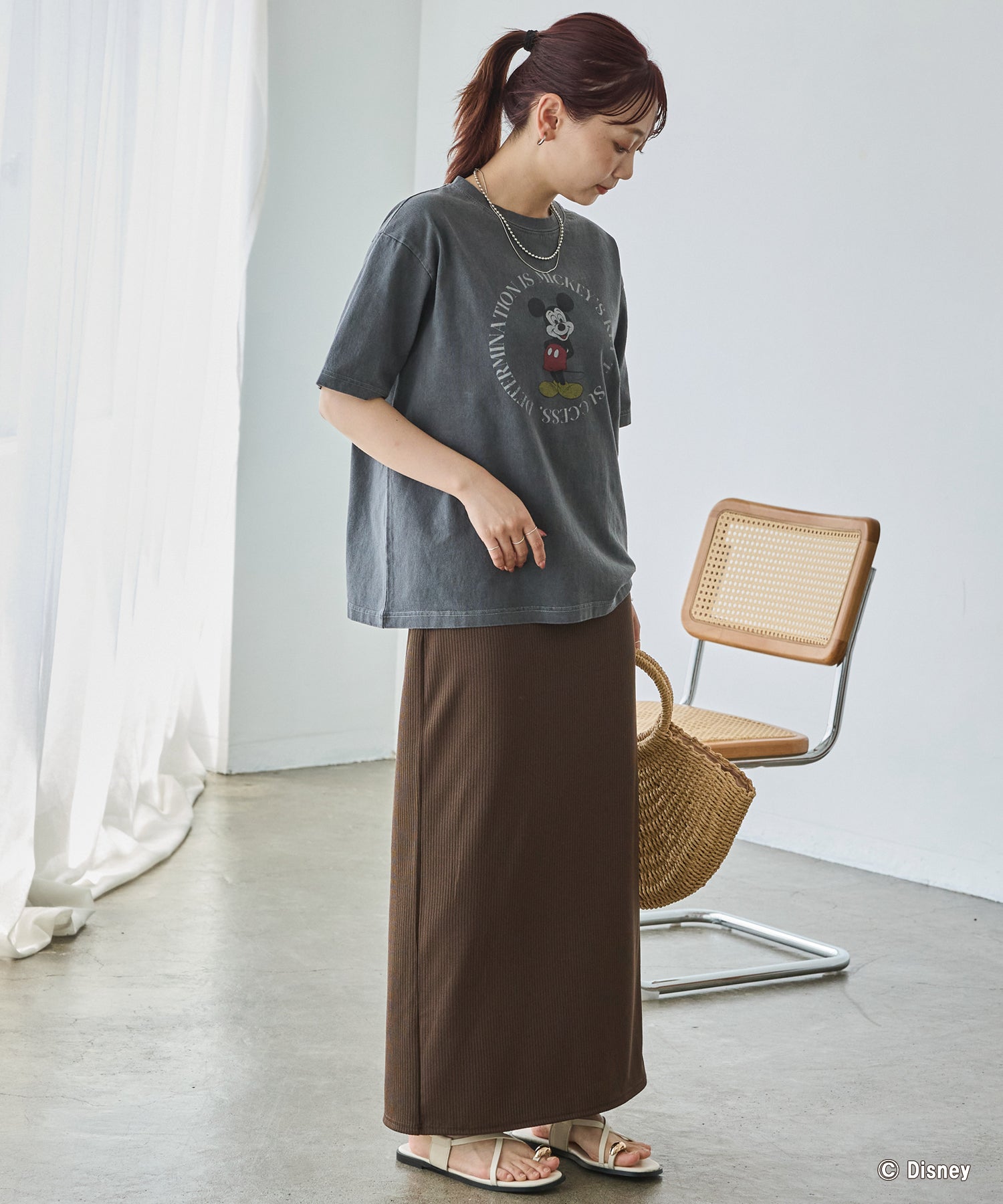 ミッキー/プリントTシャツ