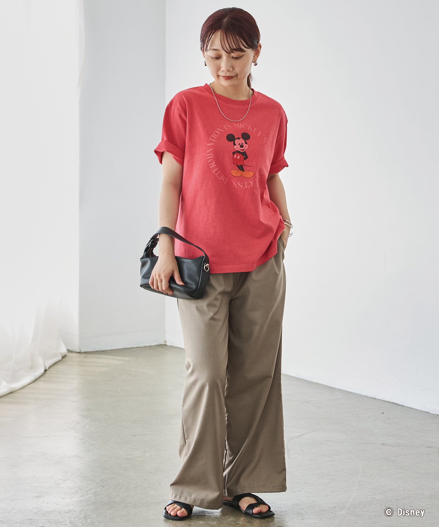 ミッキー/プリントTシャツ