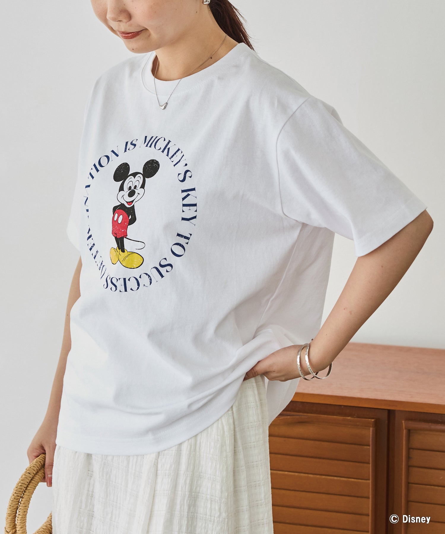 ミッキー/プリントTシャツ