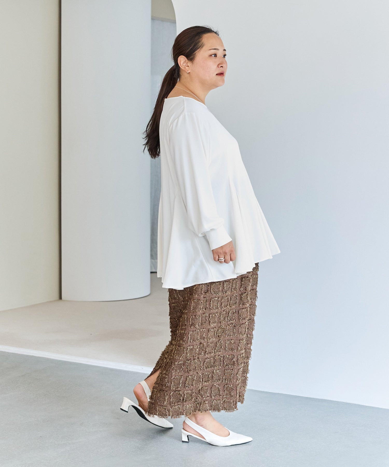 オフホワイト model:161cm 着用サイズ:3L
