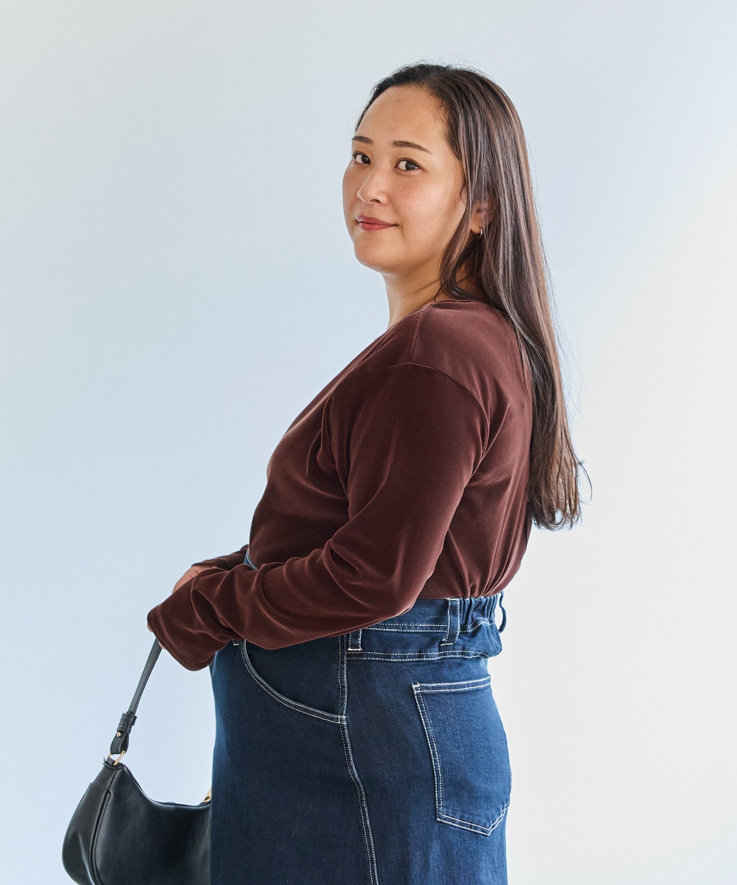ブラウン model:161cm 着用サイズ:3L