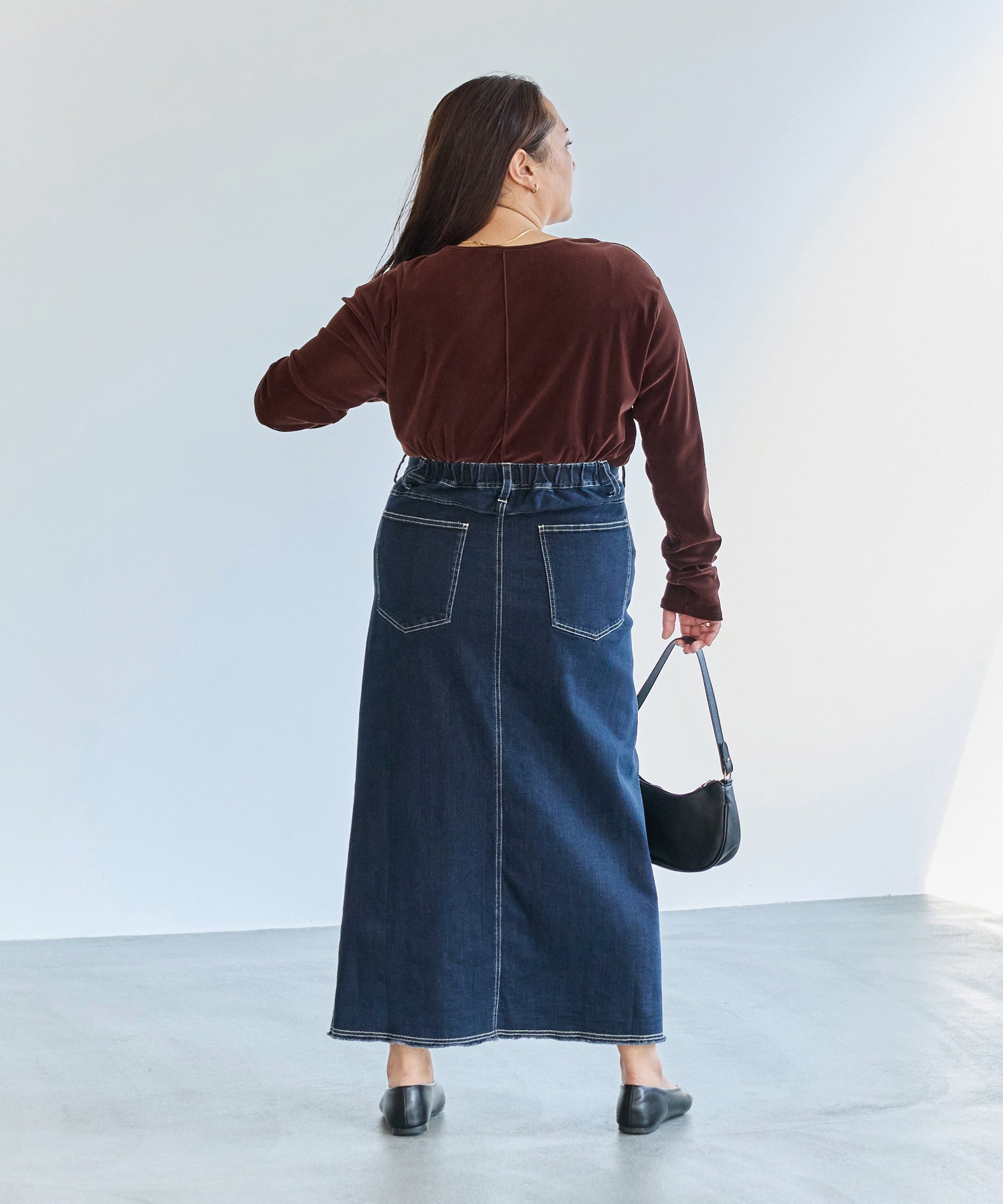 ブラウン model:161cm 着用サイズ:3L