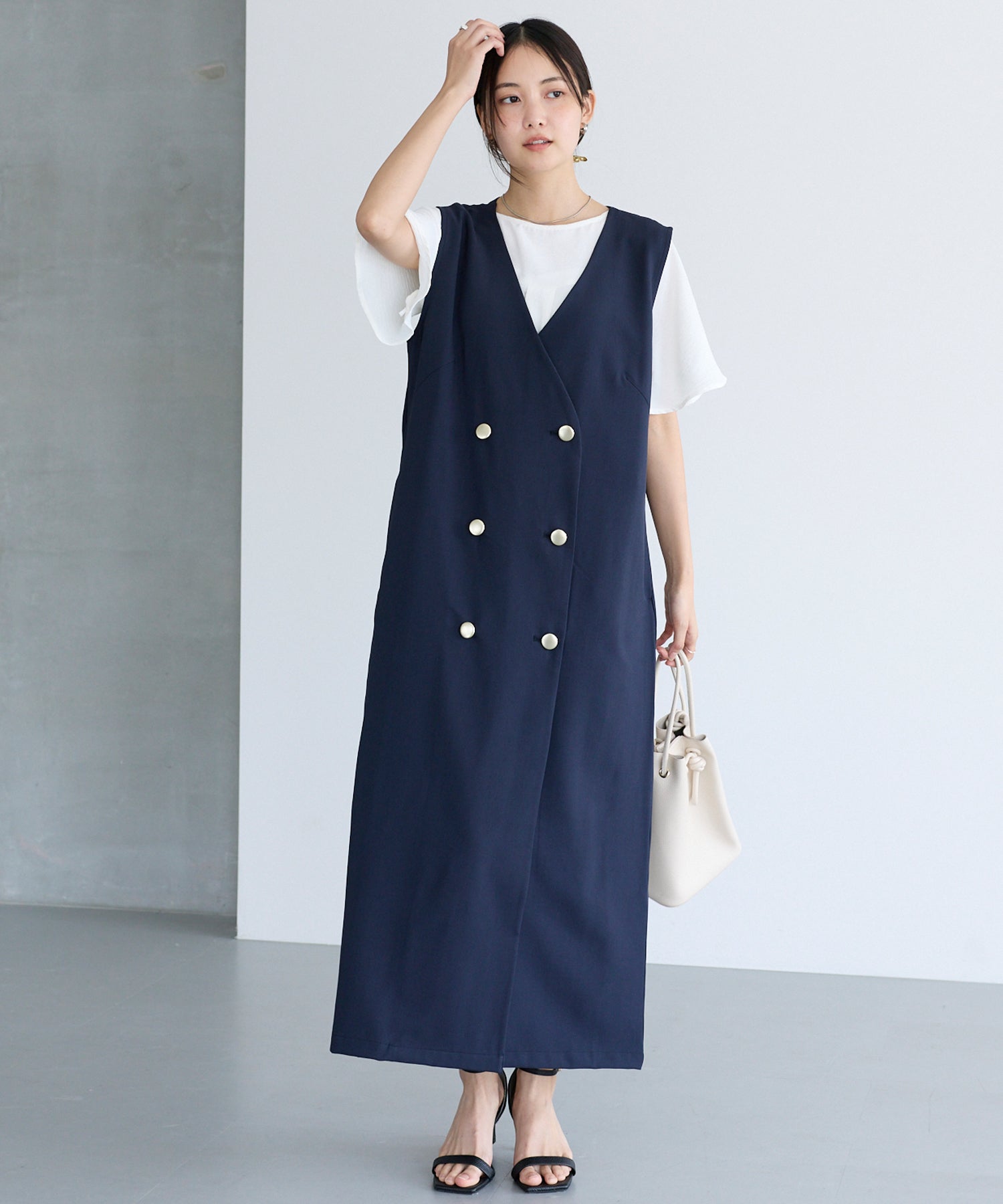 ネイビー model:160cm 着用サイズ:M