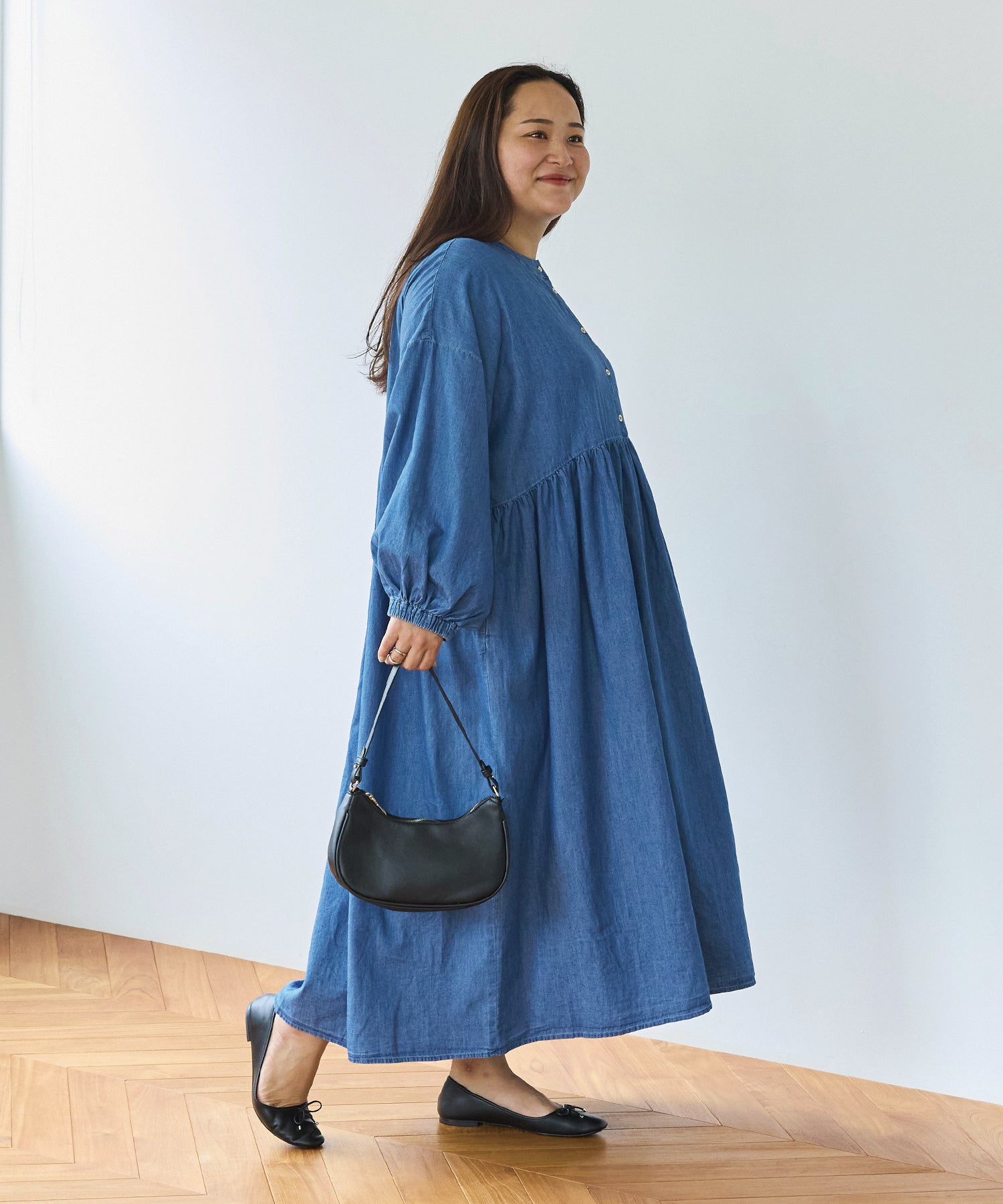 ブルー model:161cm 着用サイズ:3L