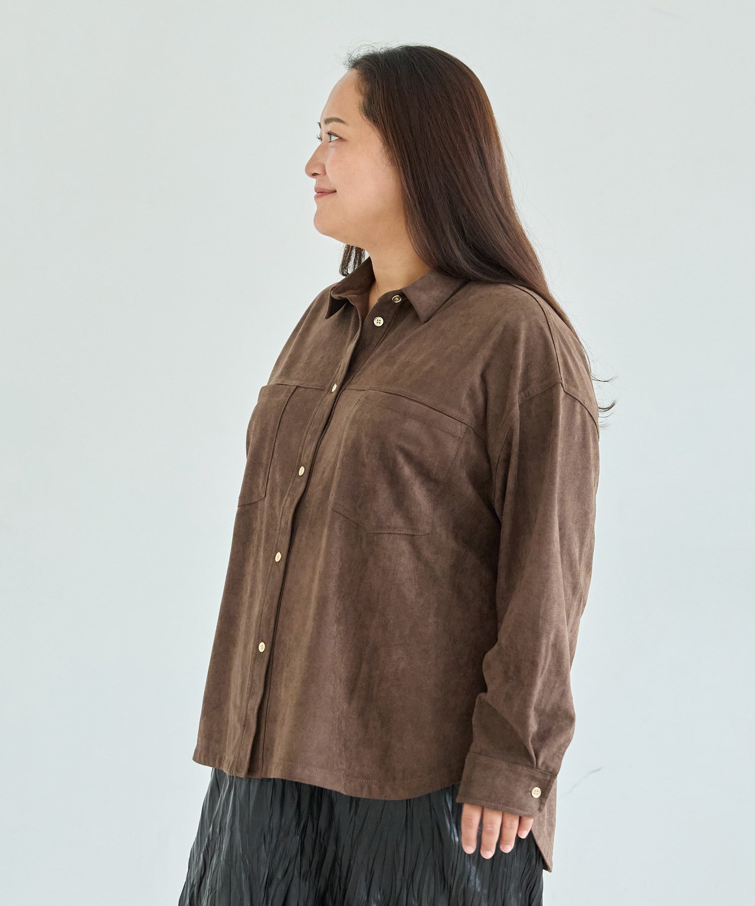 ブラウン model:161cm 着用サイズ:3L