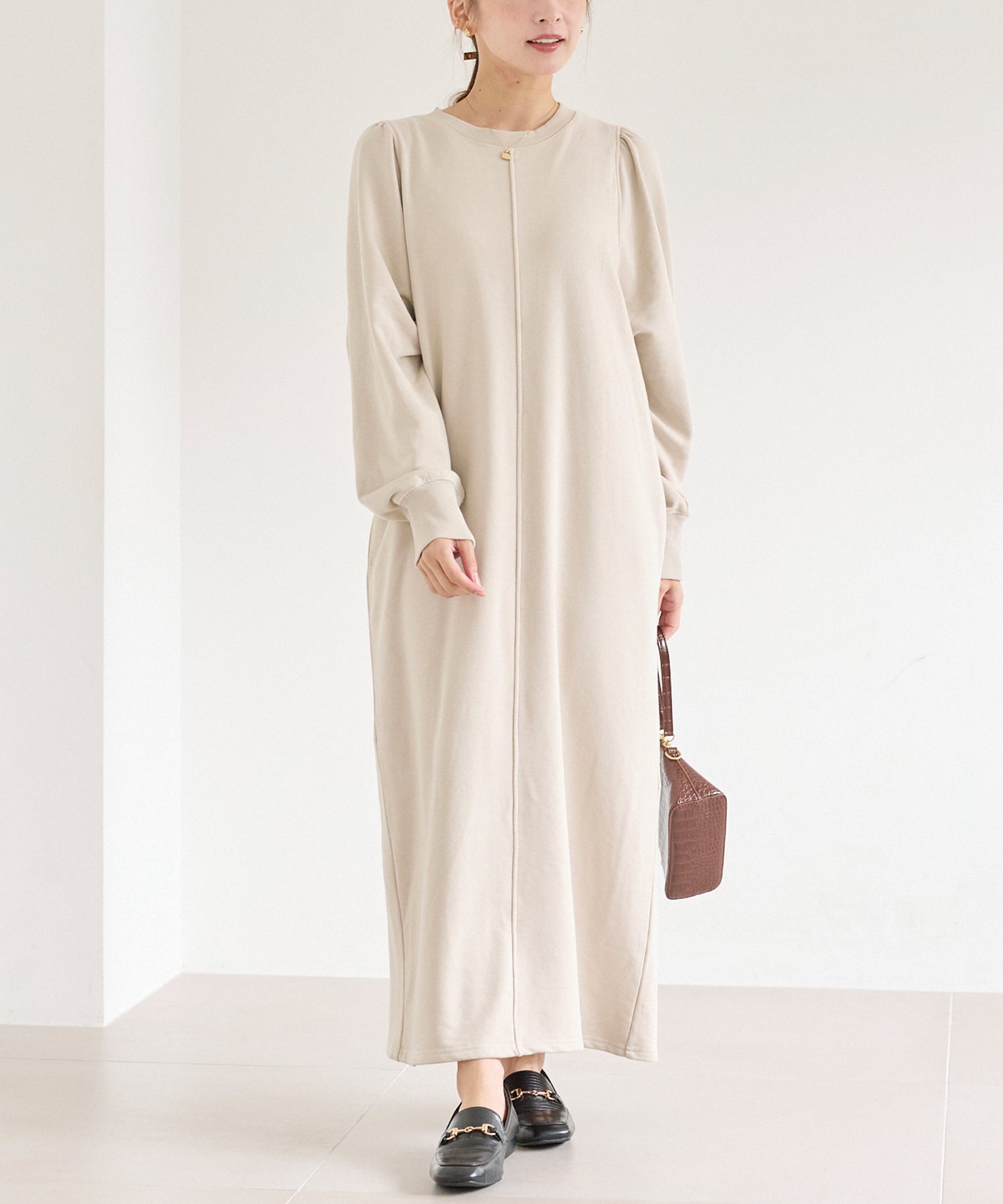 ベージュ model:156cm 着用サイズ:M