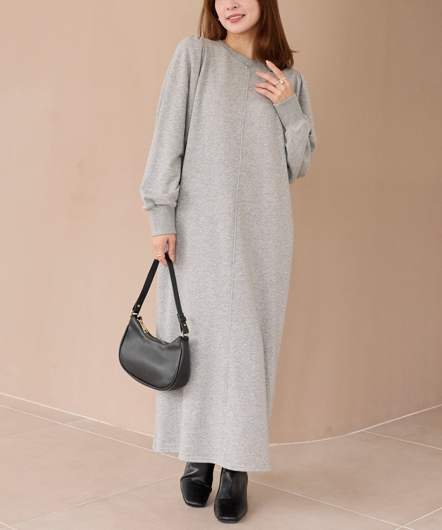 グレー model:156cm 着用サイズ:M