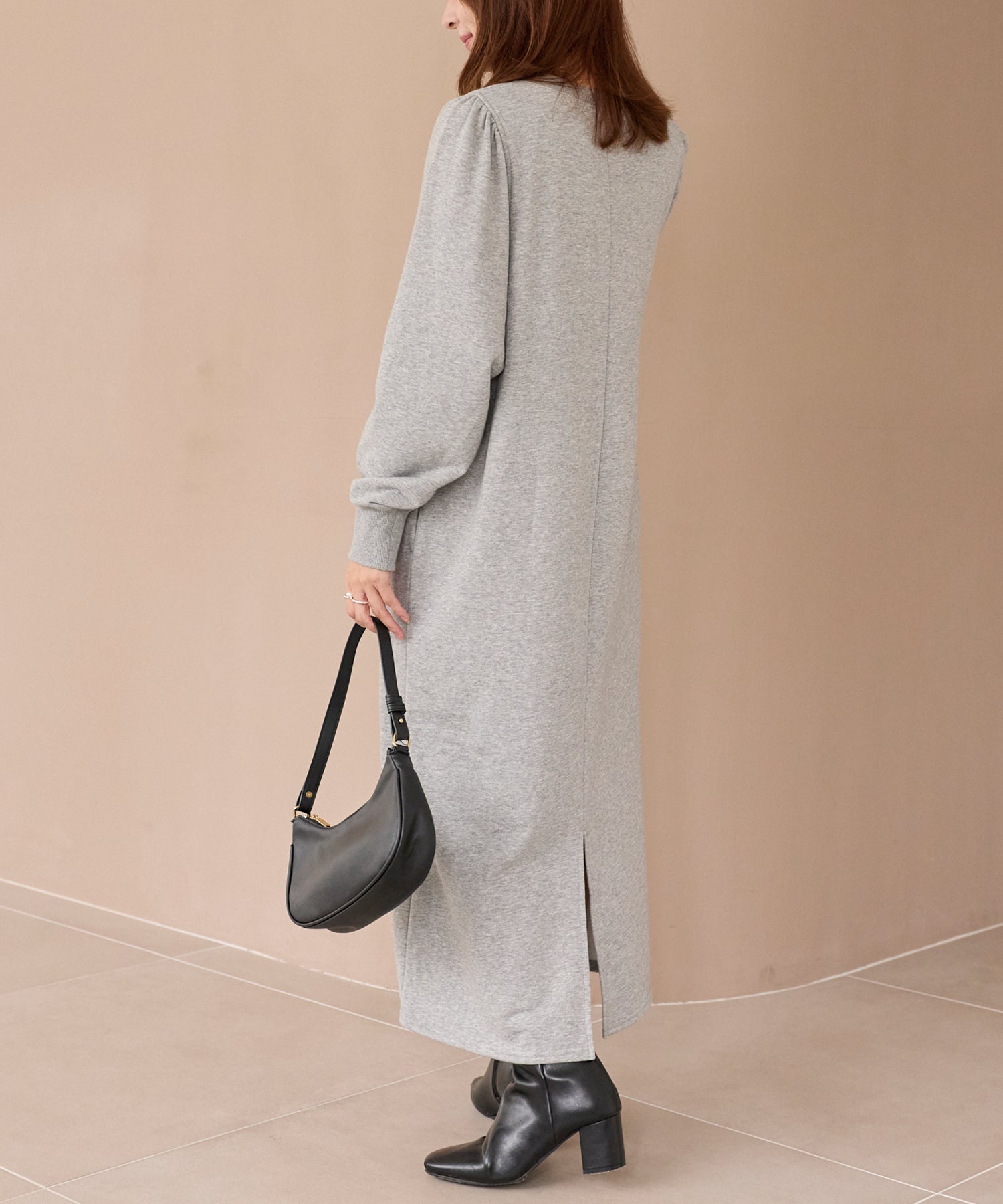 【好機能シリーズ】吸湿発熱/静電気防止/発熱裏毛ワンピース