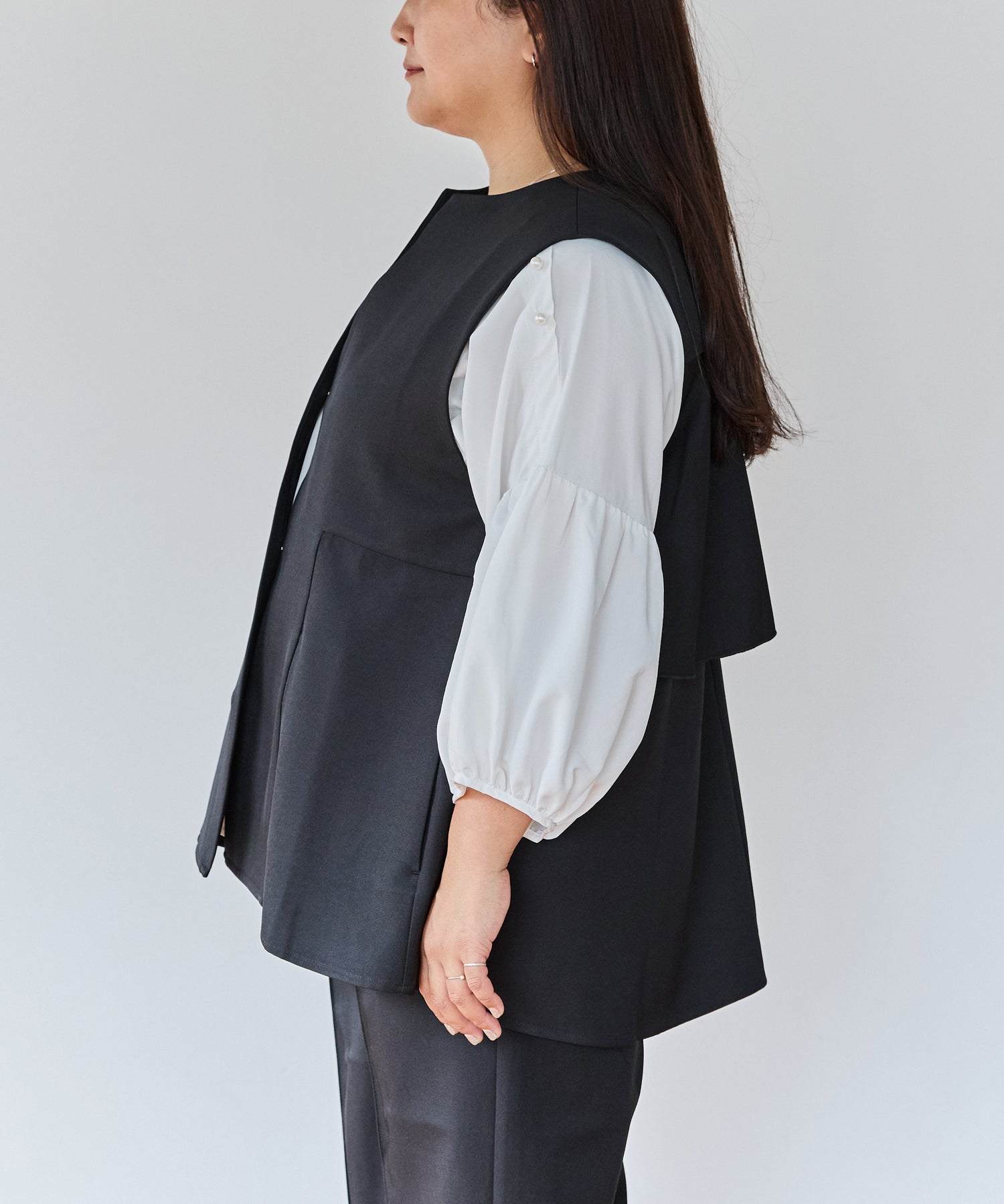 サイド model:161cm 着用サイズ:3L