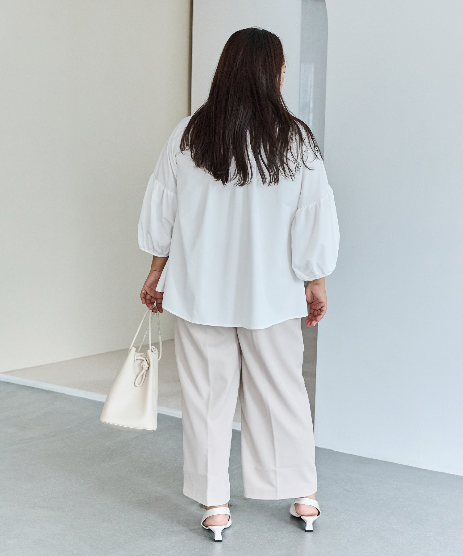 ベージュ model:161cm 着用サイズ:3L