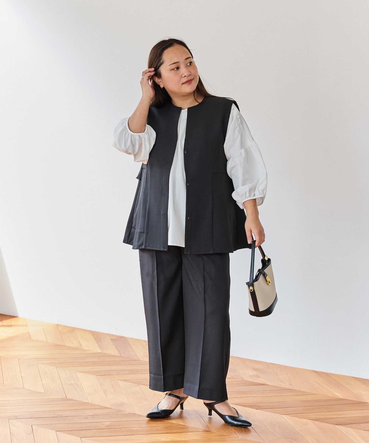 ブラック model:161cm 着用サイズ:3L