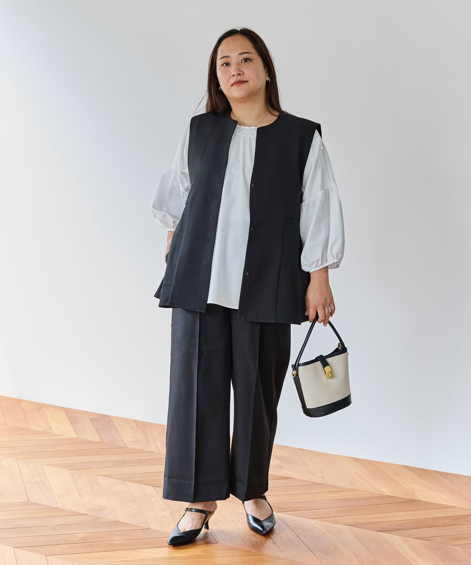 ブラック model:161cm 着用サイズ:3L