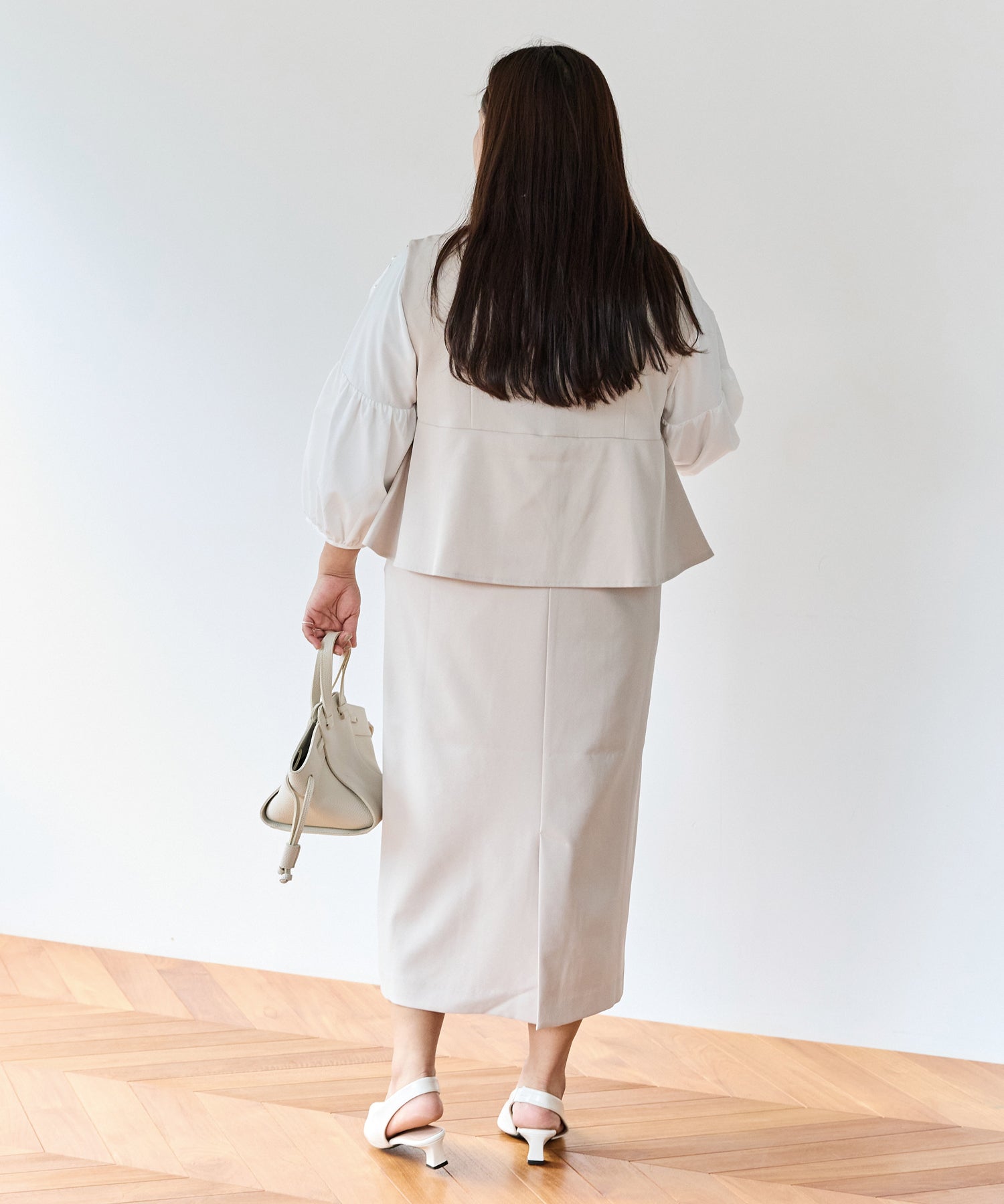 ベージュ model:161cm 着用サイズ:3L