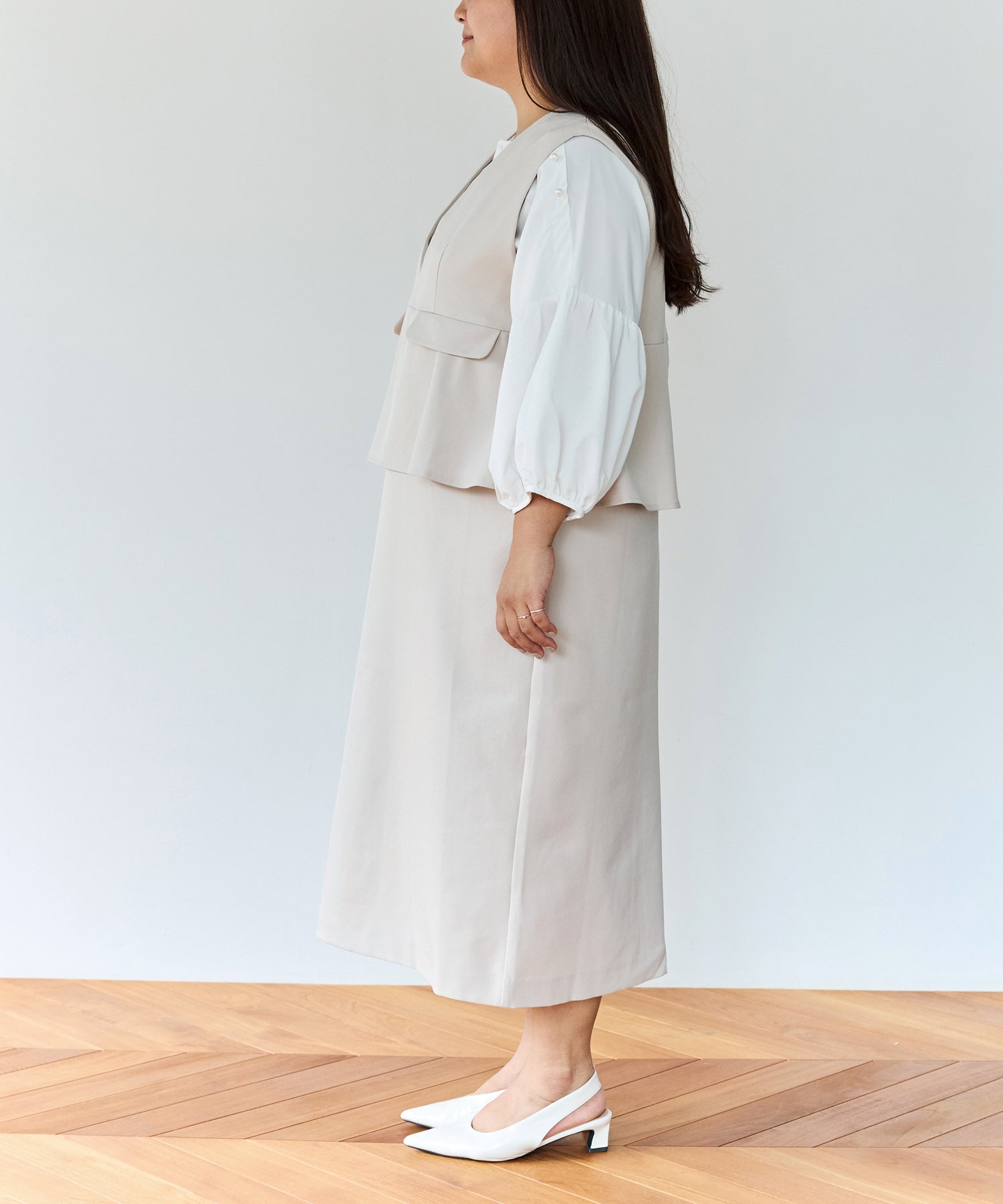 サイド model:161cm 着用サイズ:3L