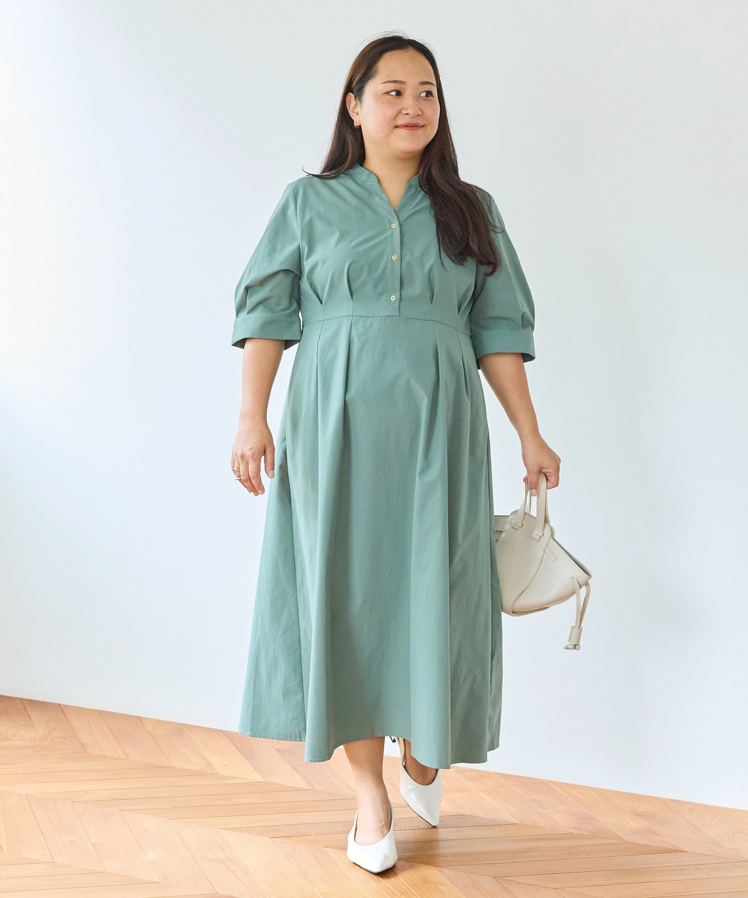 グリーン model:161cm 着用サイズ:3L