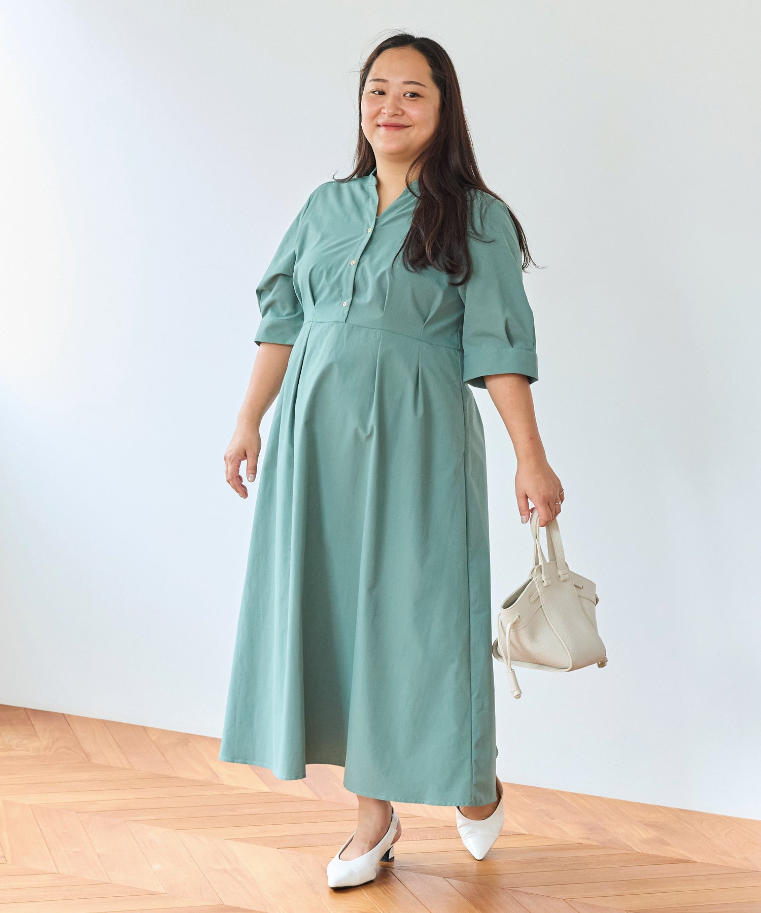 グリーン model:161cm 着用サイズ:3L