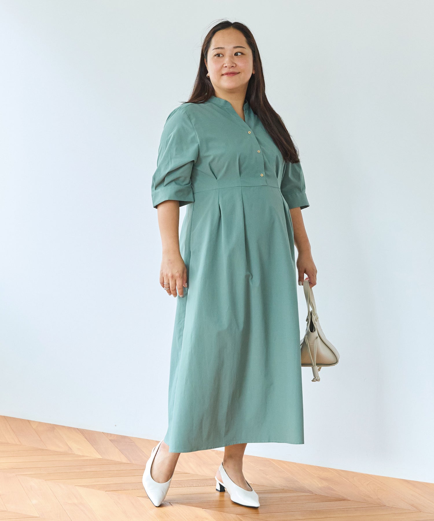 グリーン model:161cm 着用サイズ:3L
