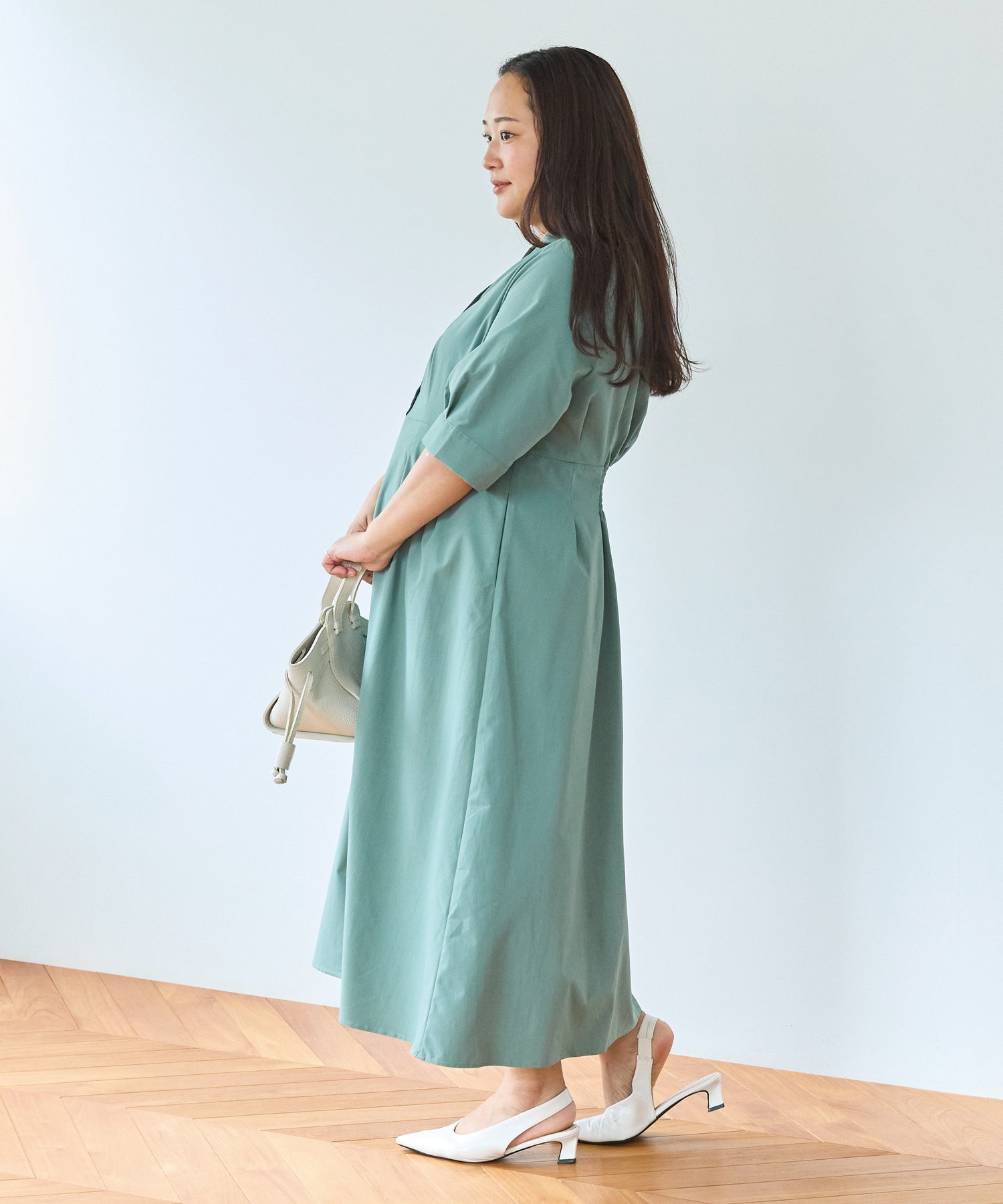 グリーン model:161cm 着用サイズ:3L