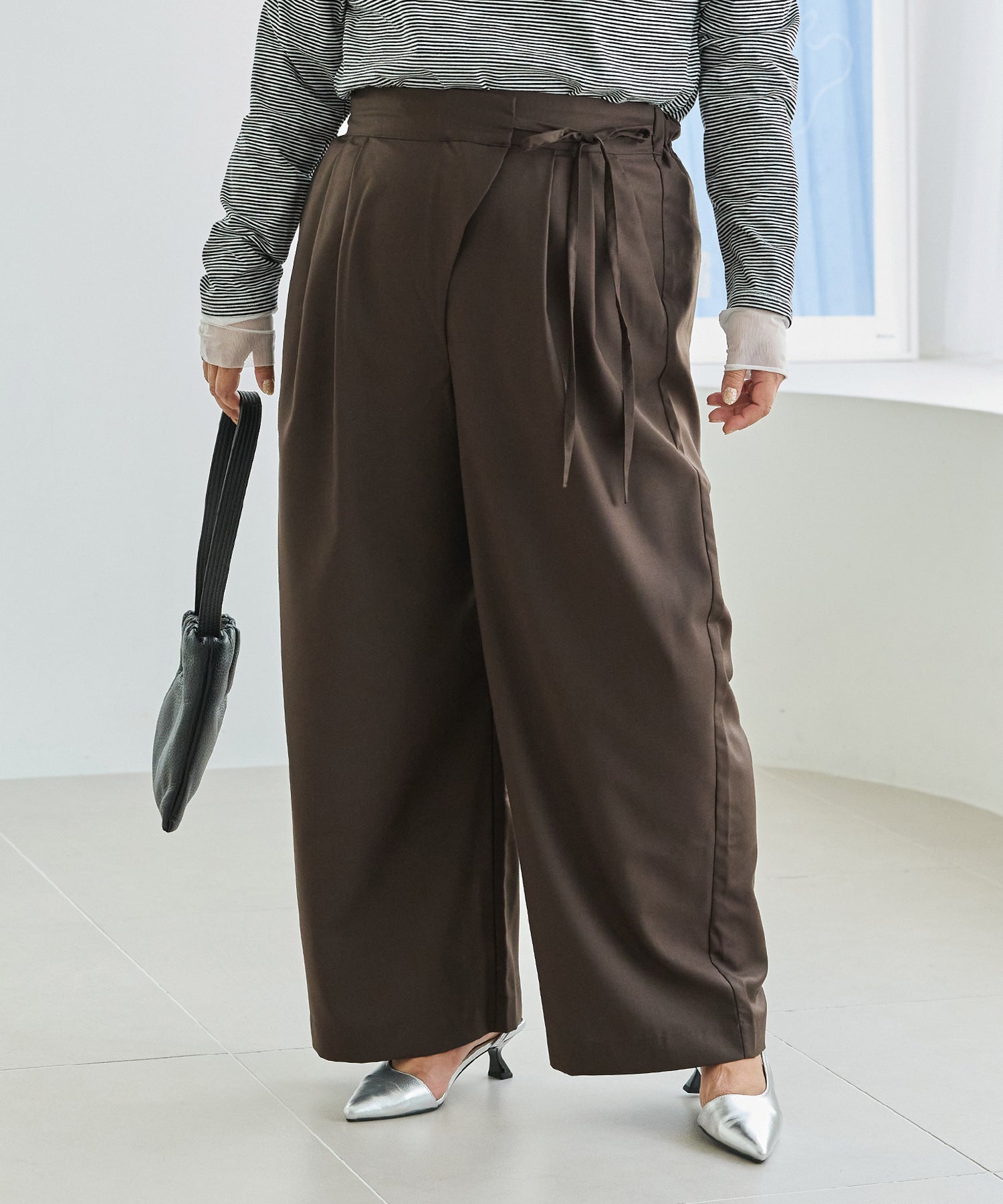 ブラウン model:161cm 着用サイズ:3L