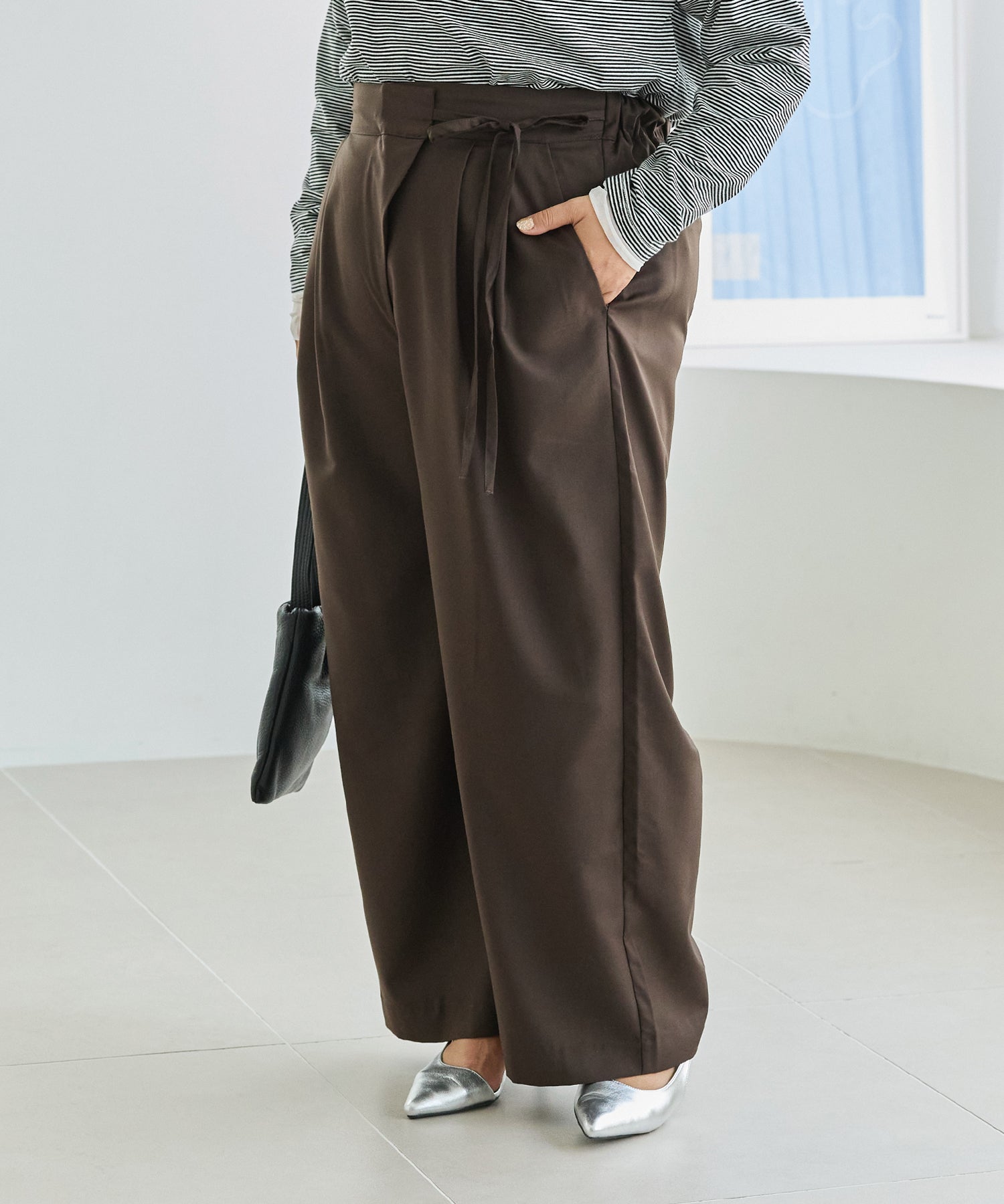ブラウン model:161cm 着用サイズ:3L