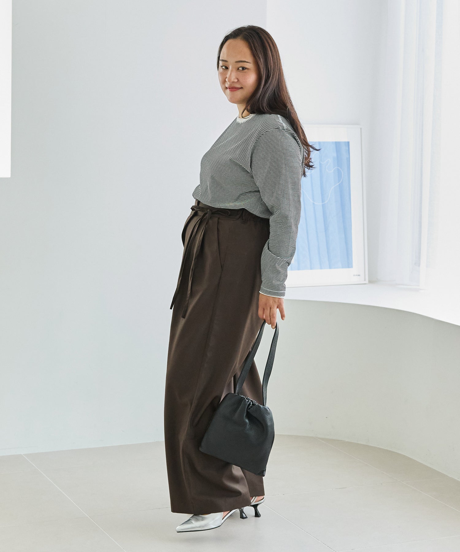 ブラウン model:161cm 着用サイズ:3L